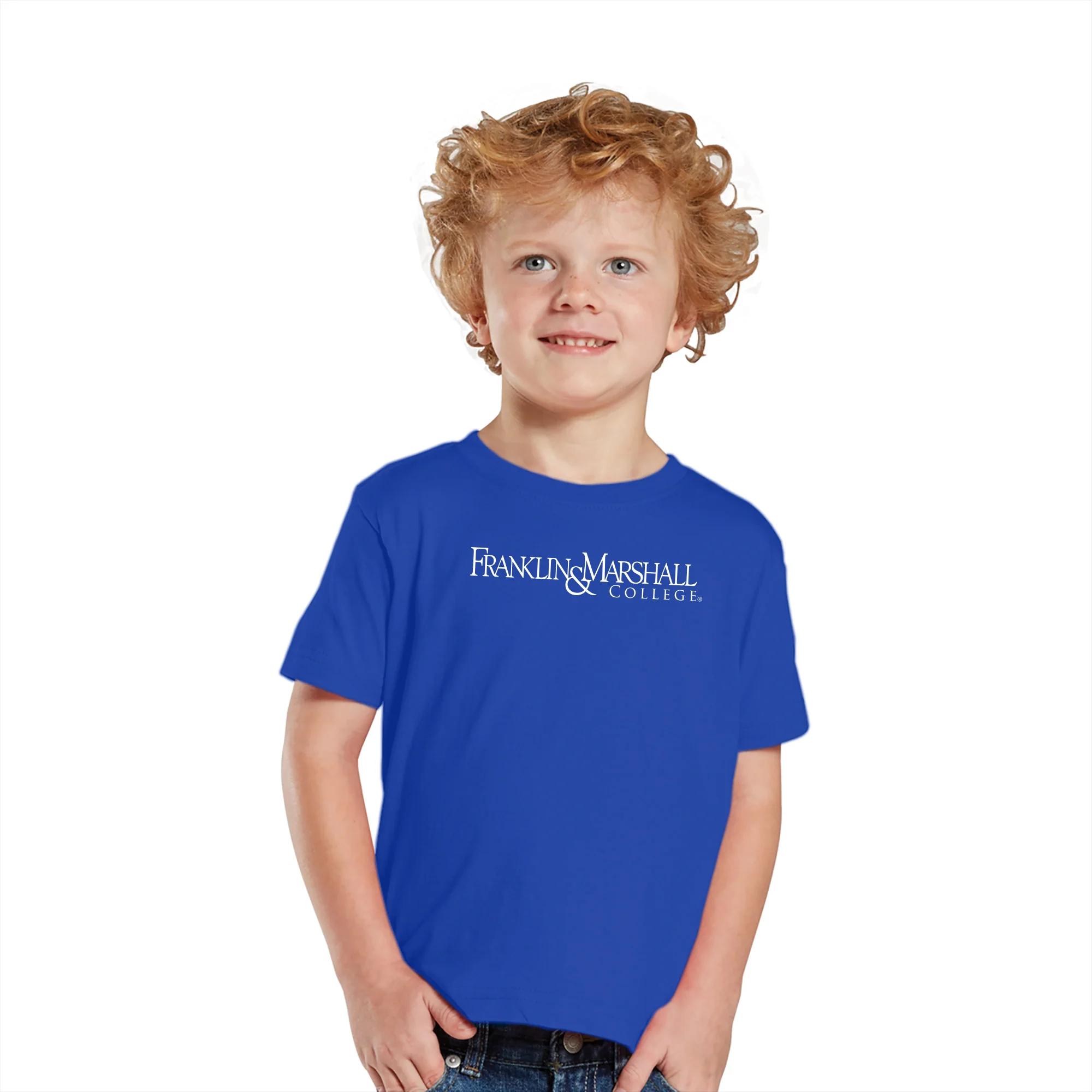 Franklin & Marshall College Diplomats Basic Block Toddler T Shirt - Royal - Image 3