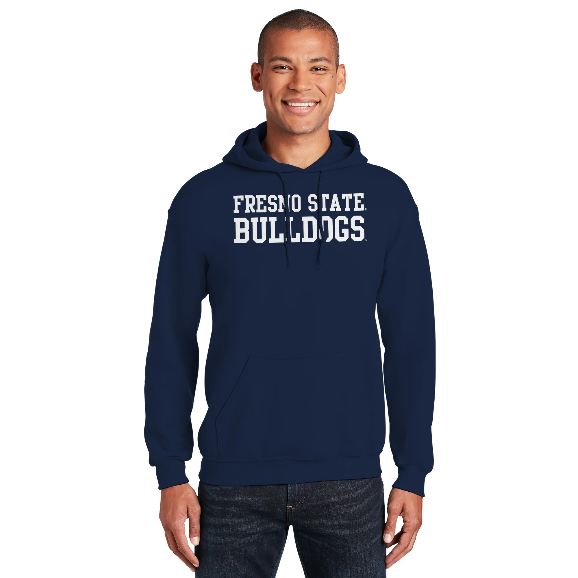 Fresno State Bulldogs Basic Block Hoodie - Navy - Image 3