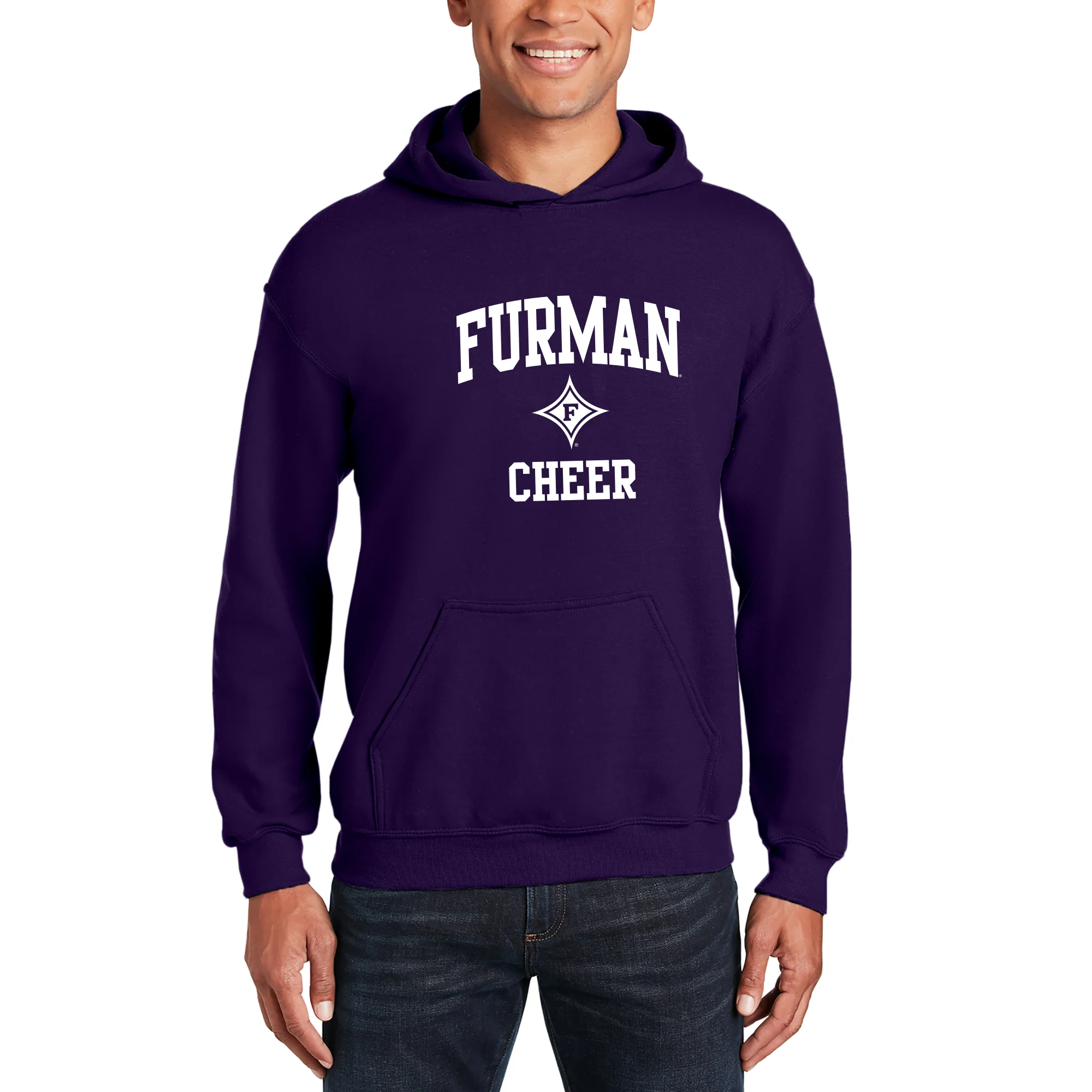 Furman Arch Logo Cheer Hoodie - Purple - Image 3