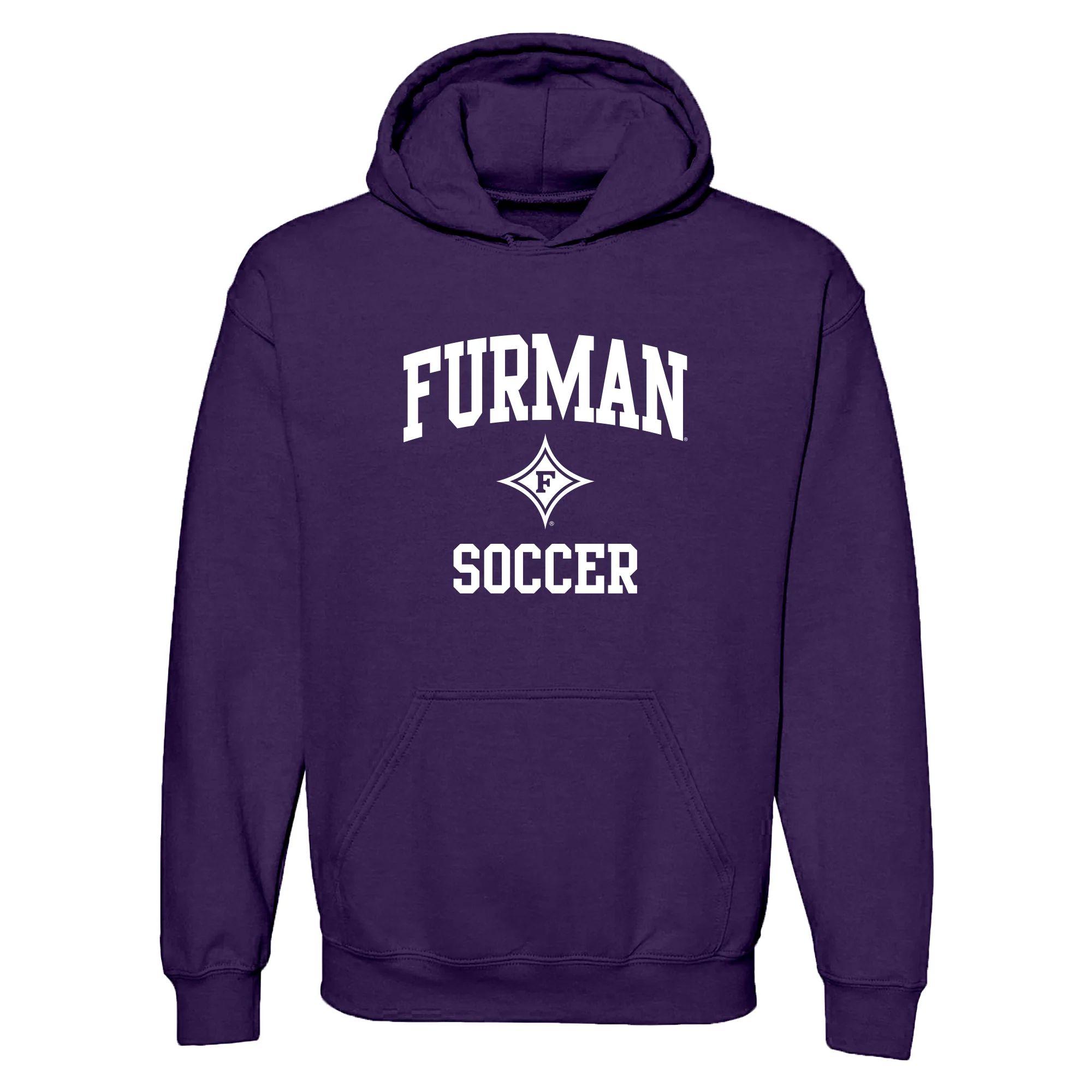 Furman Arch Logo Soccer Hoodie - Purple