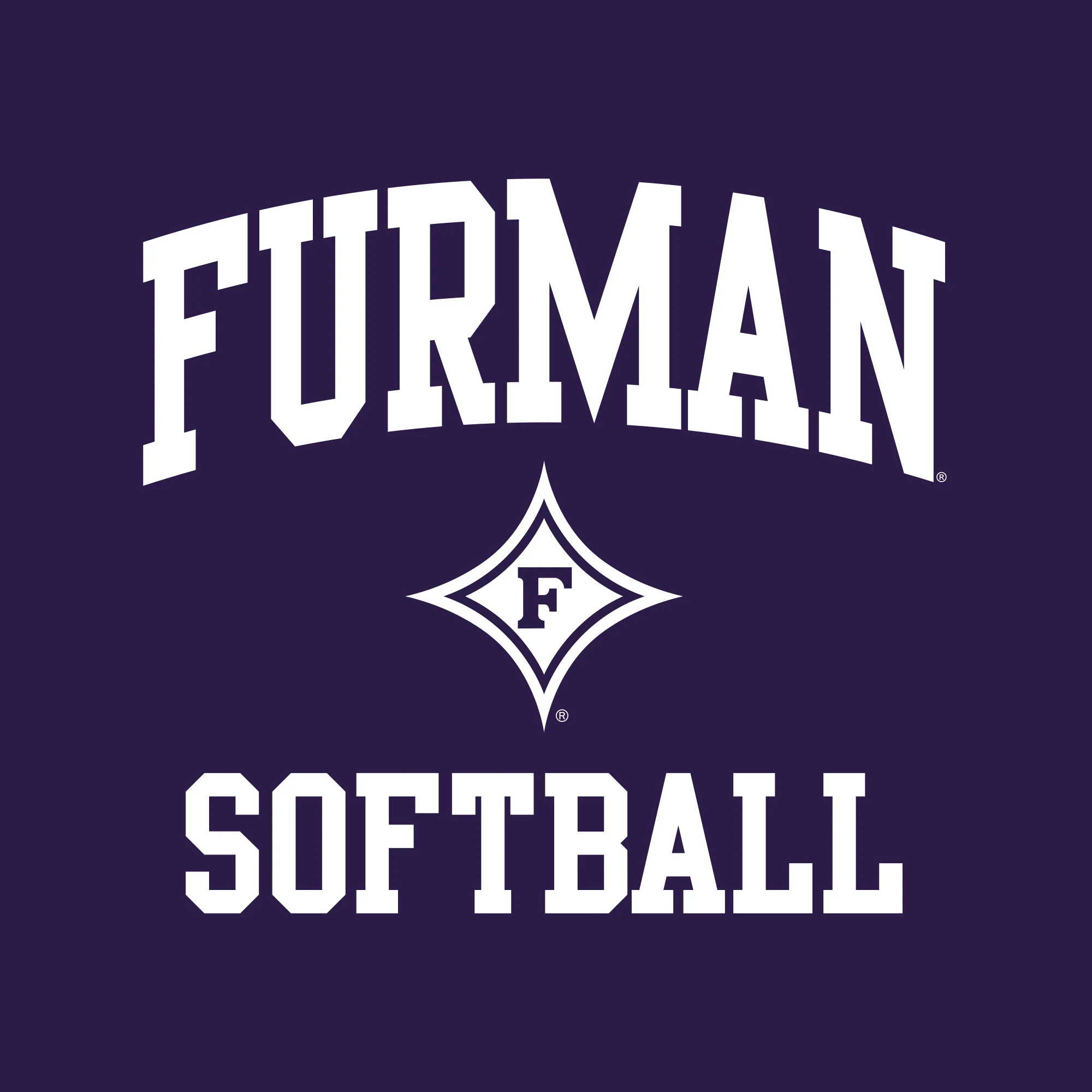 Furman Arch Logo Softball T-Shirt - Purple - Image 2