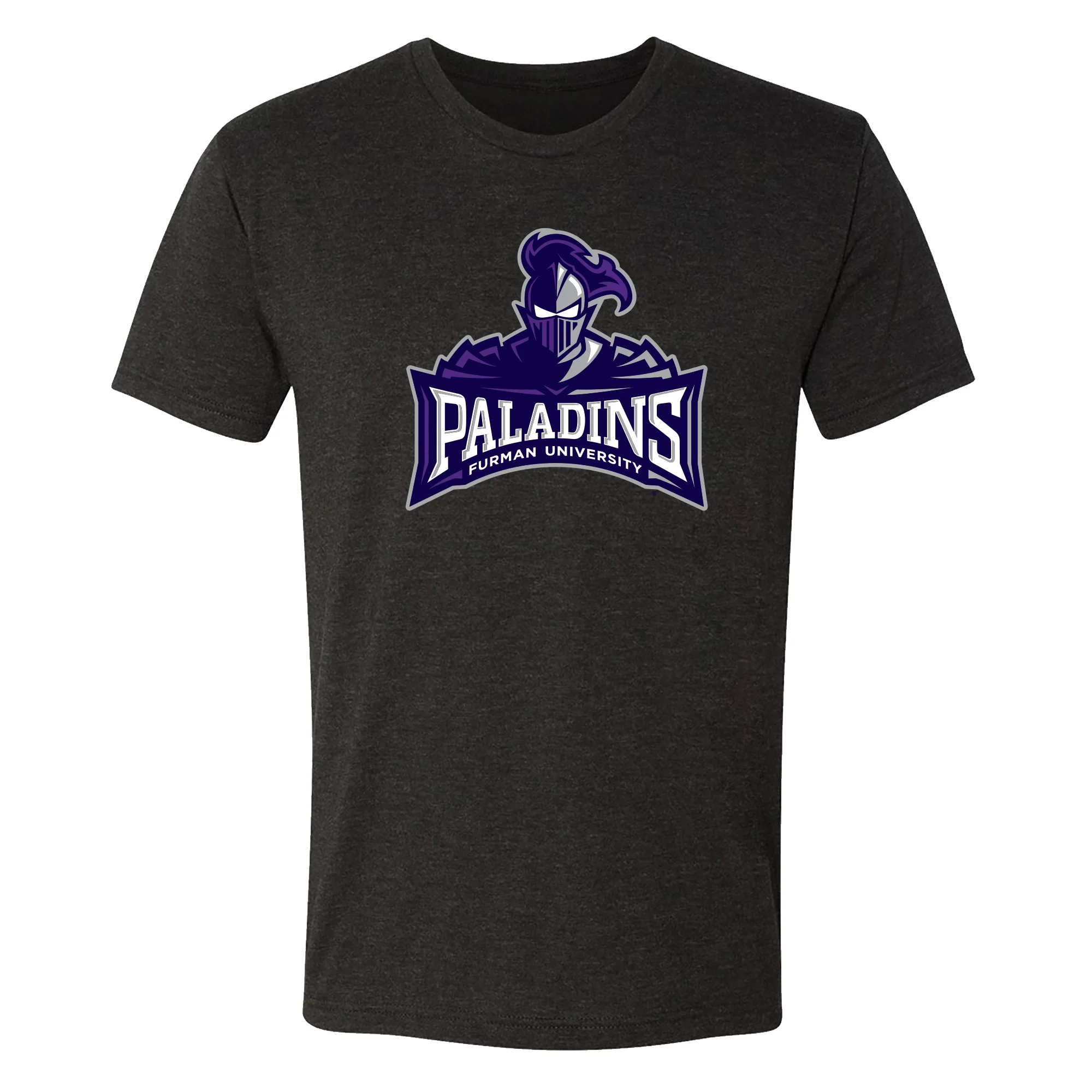 Furman Mascot Spirit Mark Triblend T-Shirt - Vintage Black