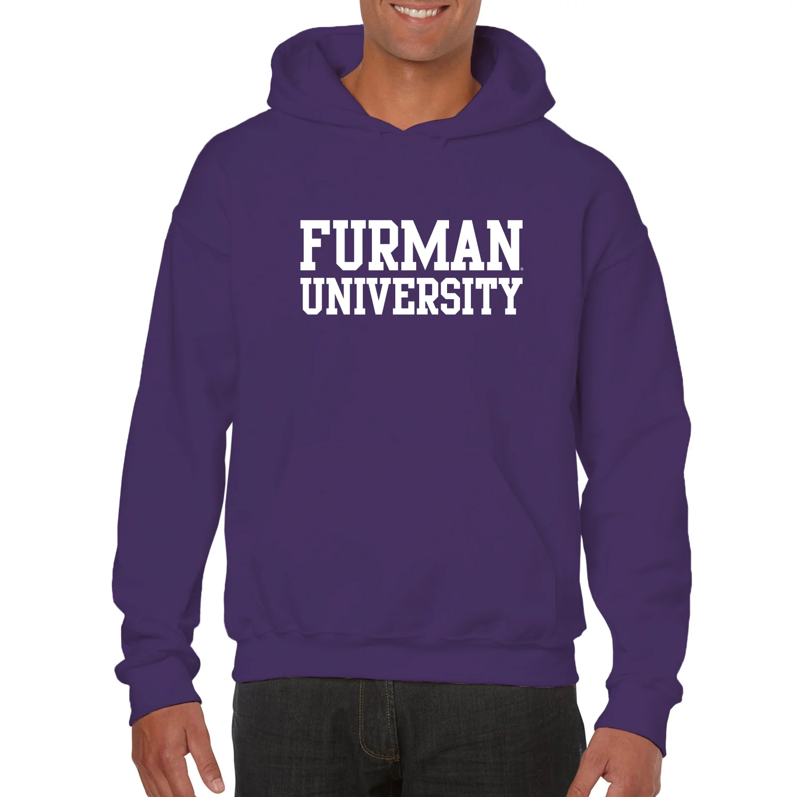 Furman University Paladins Basic Block Hoodie - Purple - Image 3