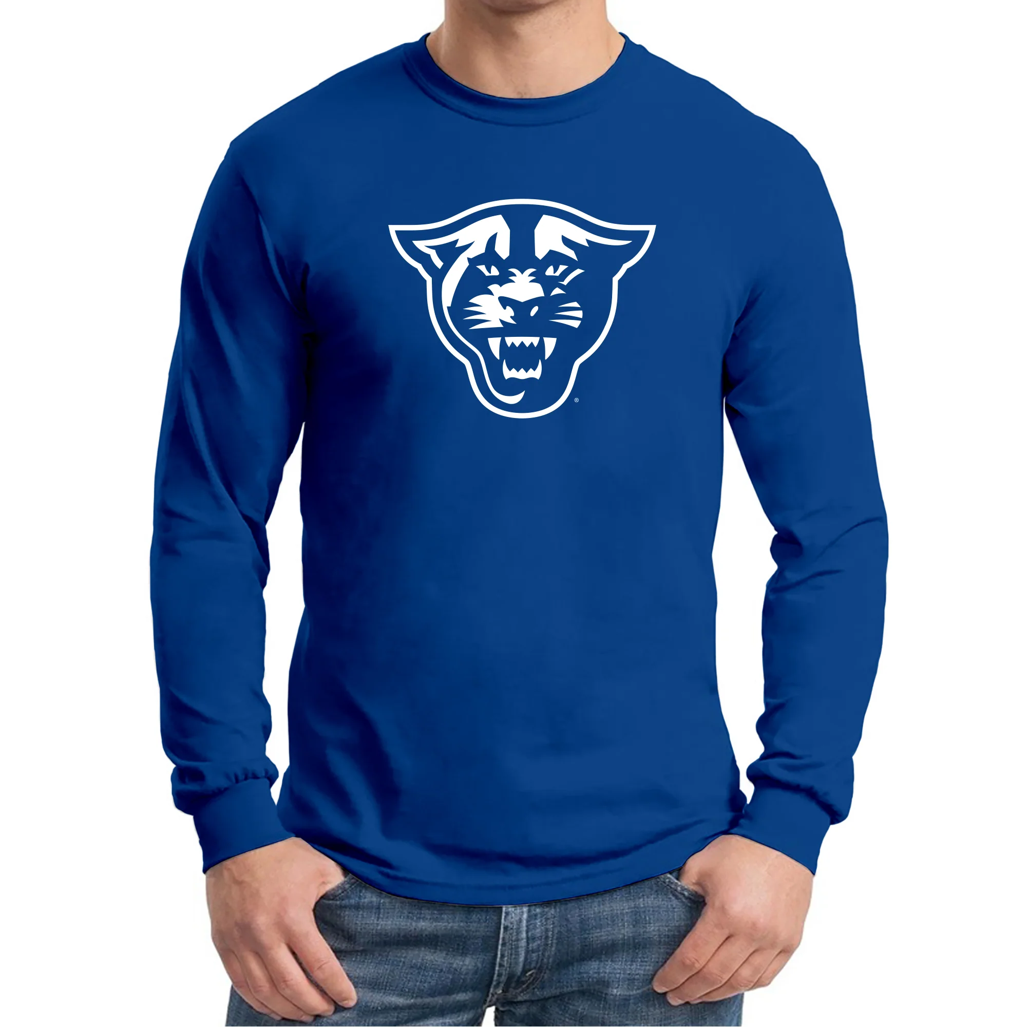 Georgia State University Panthers Primary Logo Long Sleeve T-Shirt - Royal - Image 3