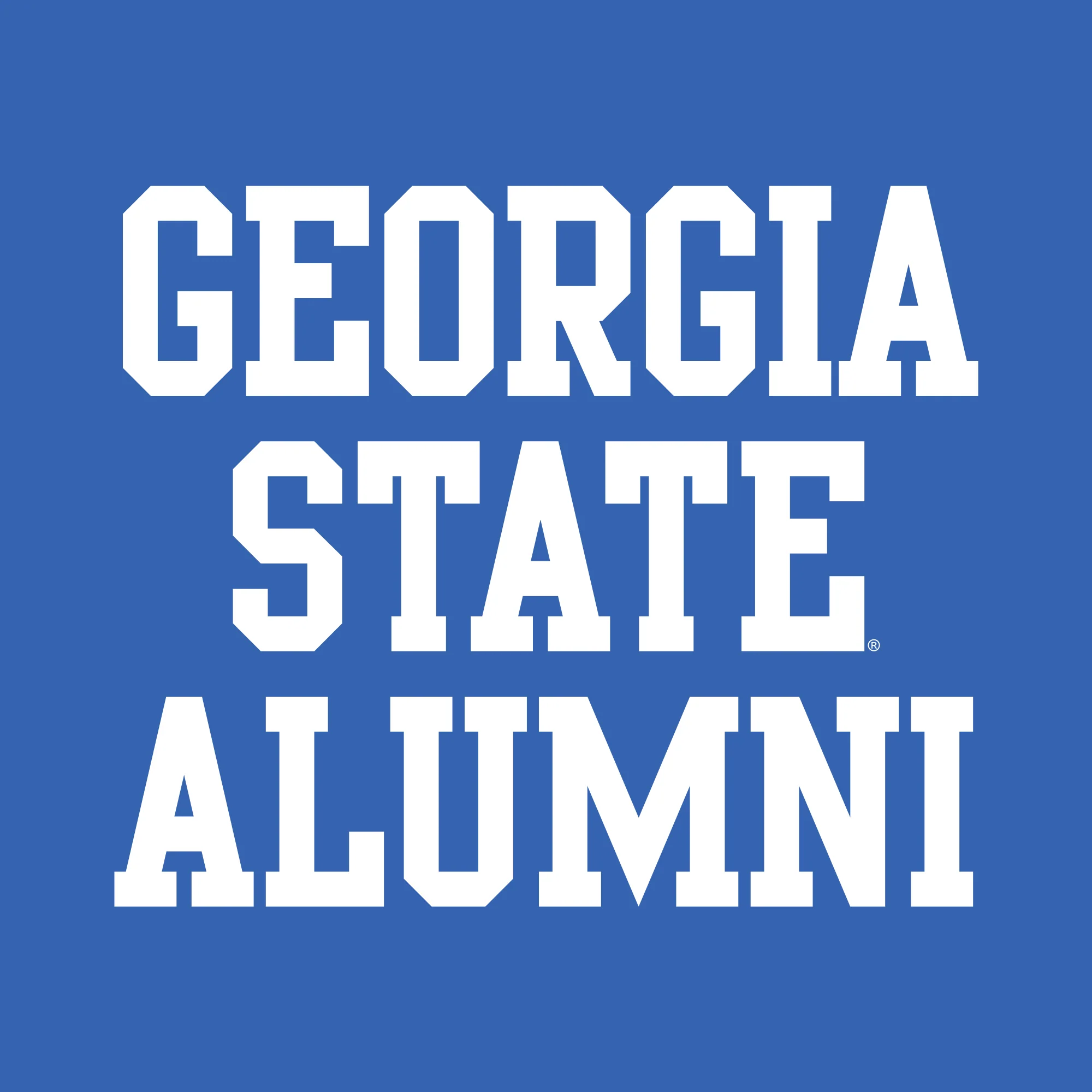 Georgia State University Panthers Alumni Basic Block Short Sleeve T Shirt - Royal - Image 2