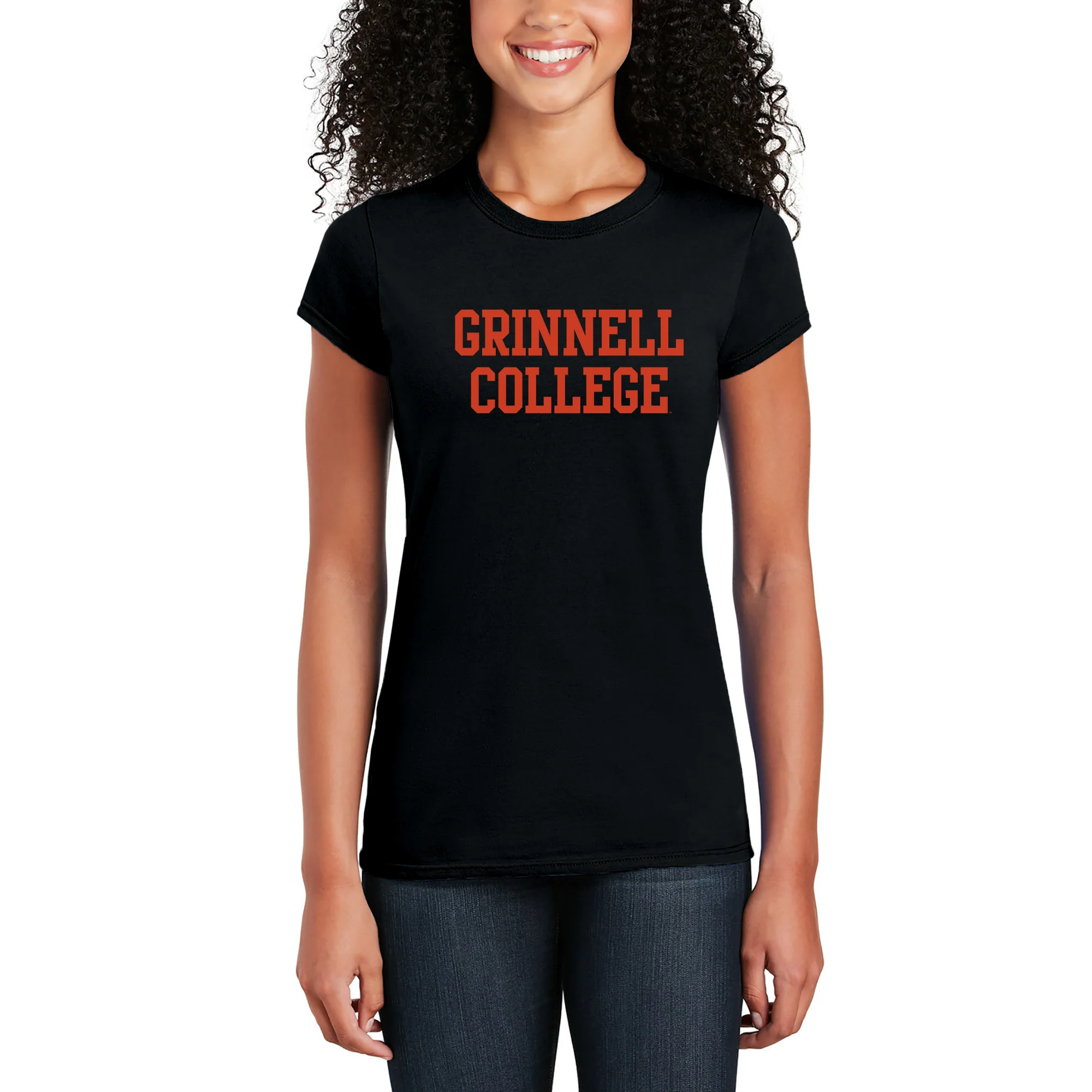 Grinnell College Basic Block Womens T-Shirt - Image 5