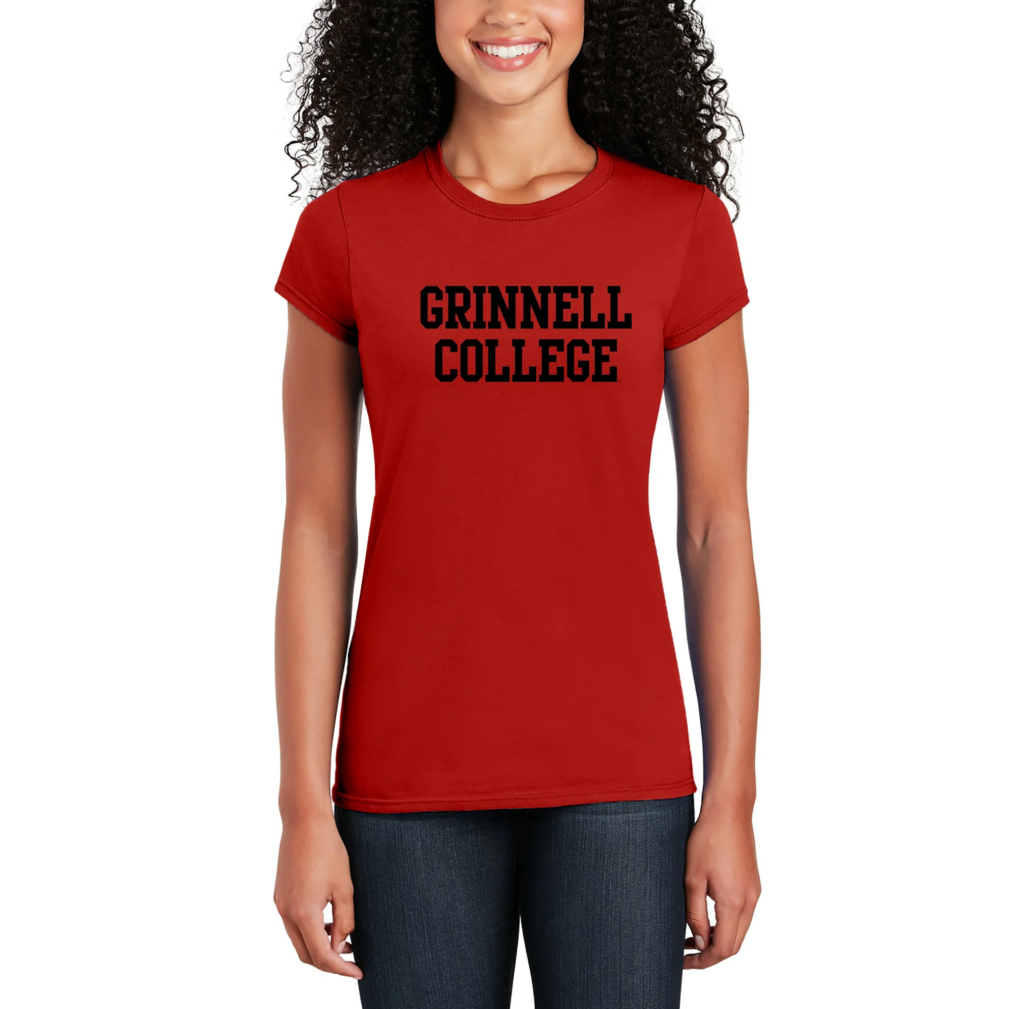 Grinnell College Basic Block Womens T-Shirt - Image 8