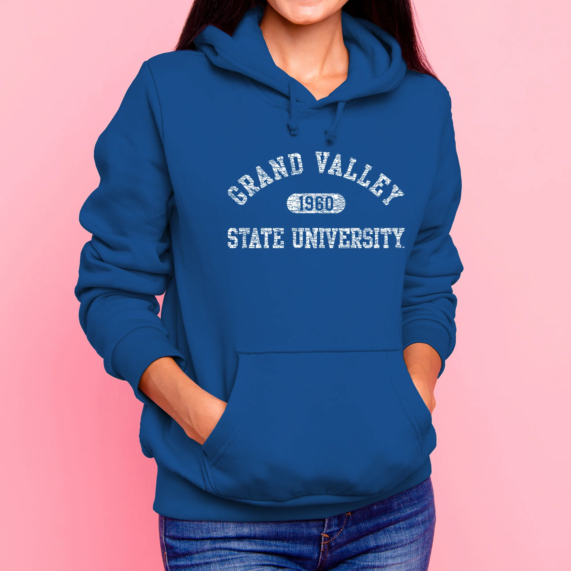 GVSU Athletic Arch Hoodie - Royal - Image 4