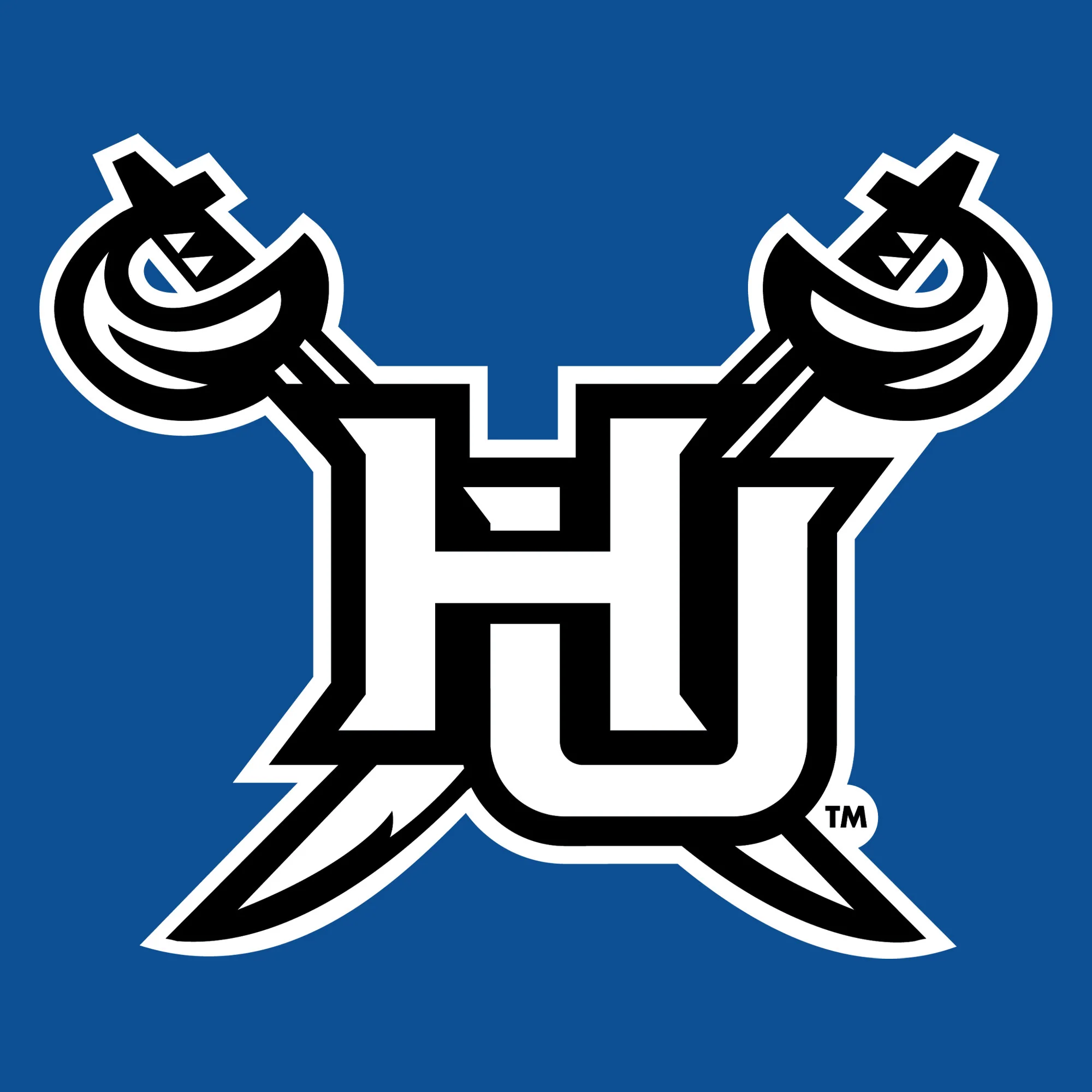 Hampton University Pirates Primary Logo Short Sleeve T-Shirt - Royal - Image 2