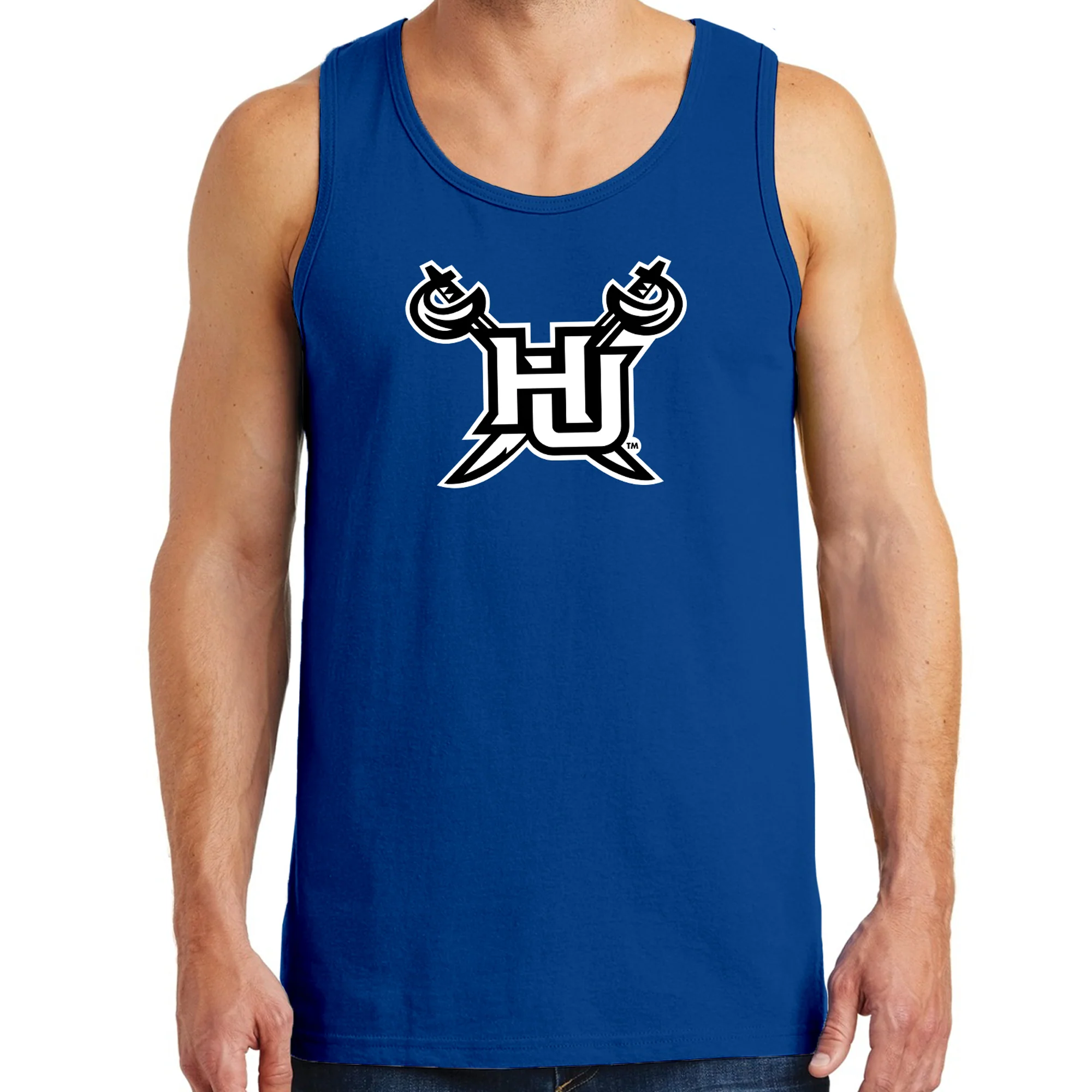 Hampton University Pirates Primary Logo Tank Top - Royal - Image 3