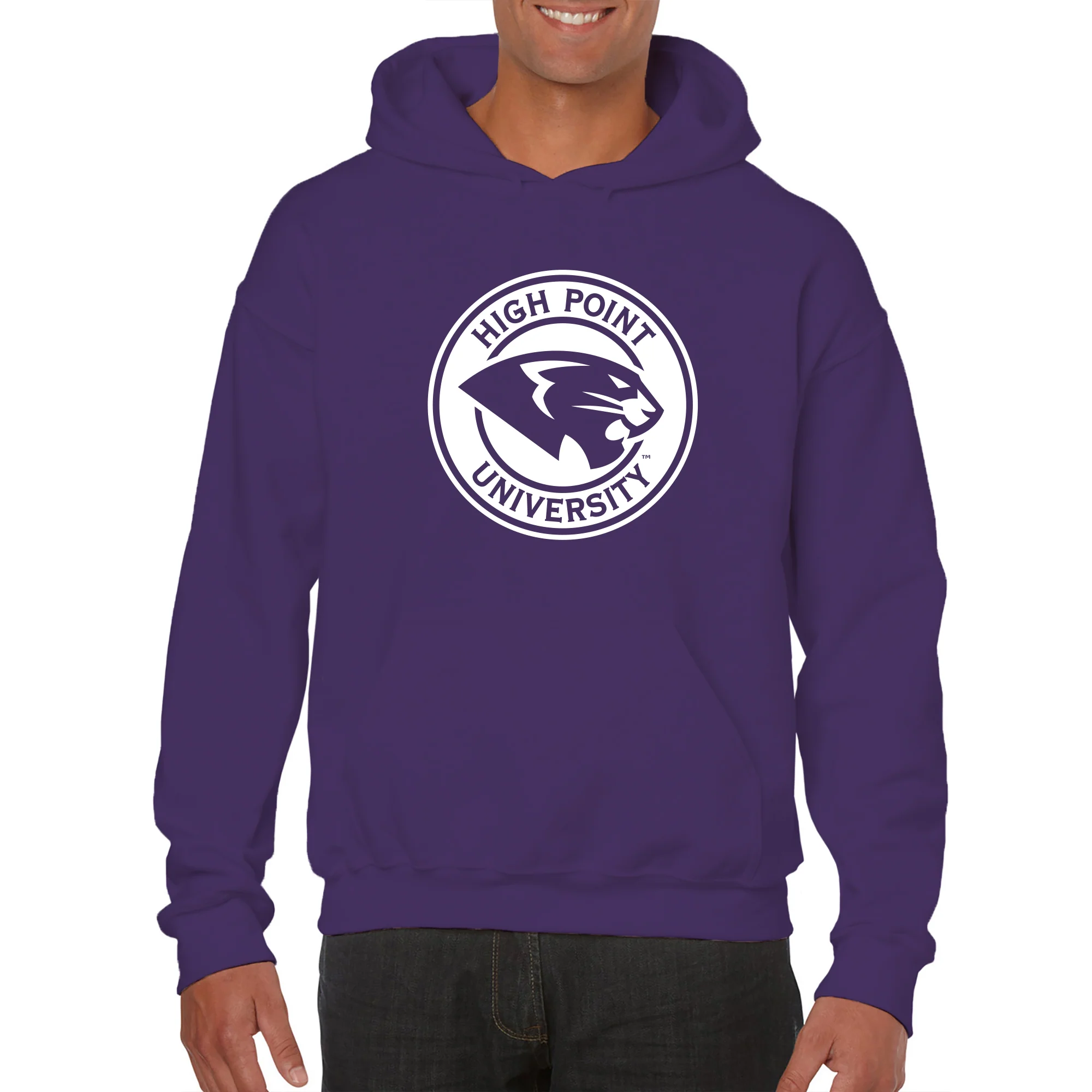 High Point University Panthers Arch Logo Hoodie - Purple - Image 3
