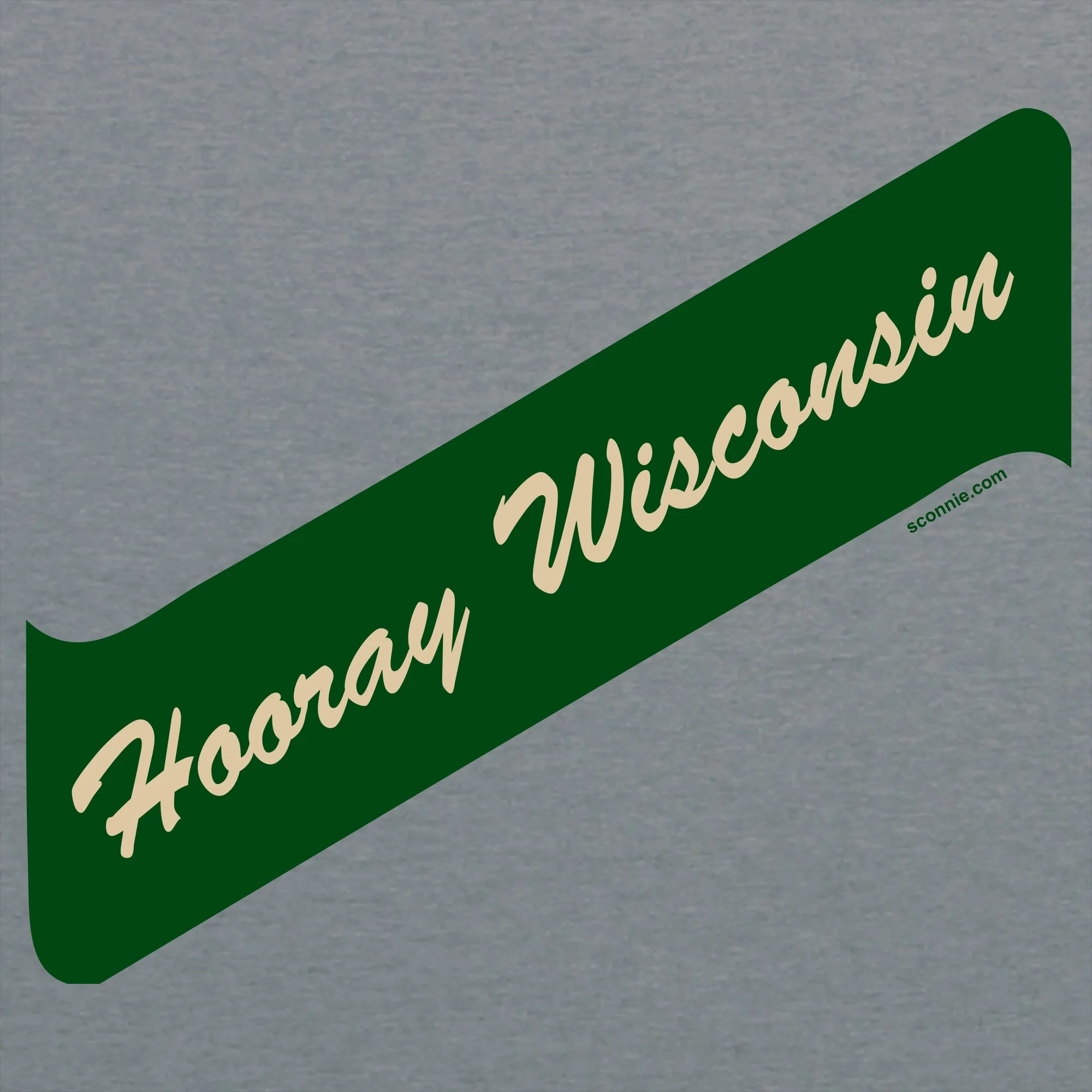 Hooray Wisconsin - Milwaukee Triblend T-Shirt - Athletic Grey - Image 2