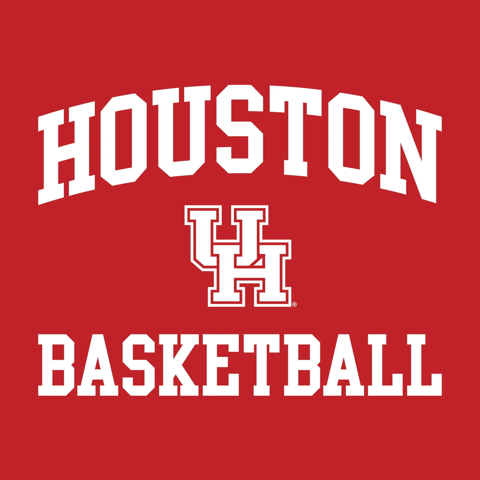 Houston Cougars Arch Logo Basketball T Shirt - Red - Image 2
