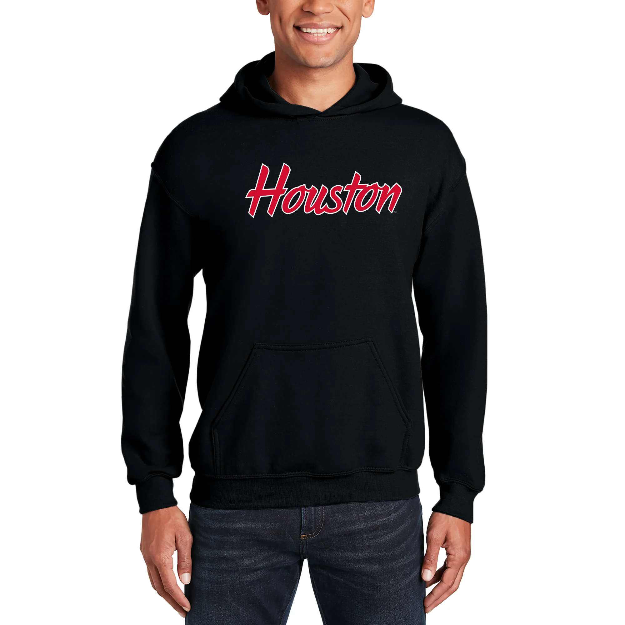 Houston Cougars Basic Script Hoodie - Black - Image 3