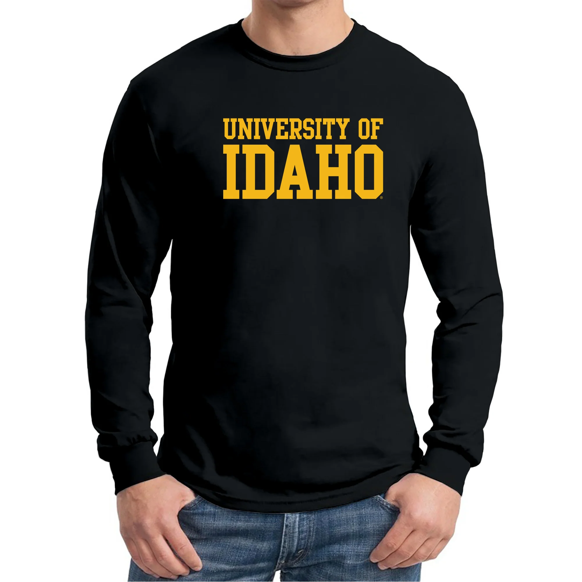 Idaho Vandals Basic Block Long Sleeve T Shirt - Black - Image 3