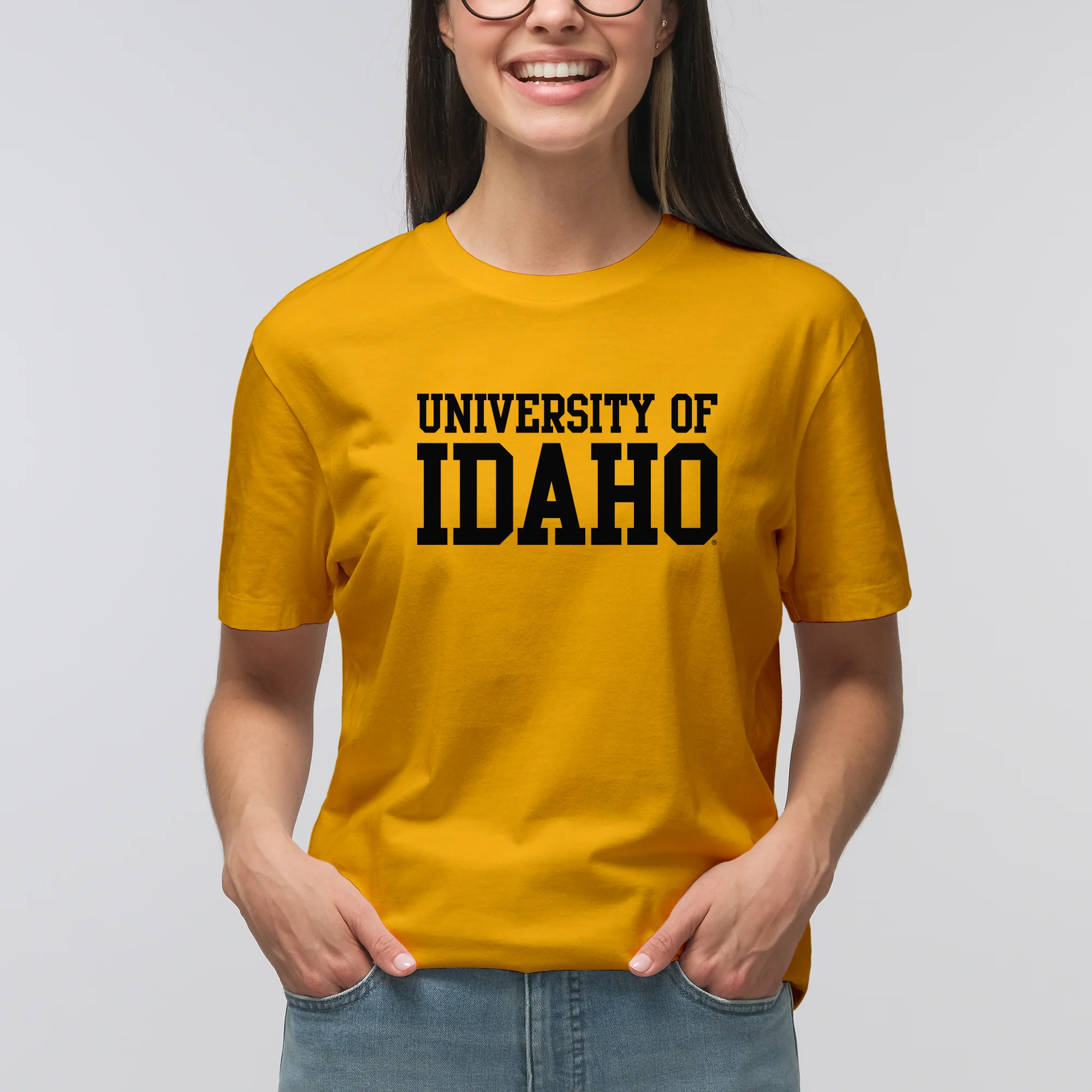 Idaho Vandals Basic Block T Shirt - Gold - Image 4
