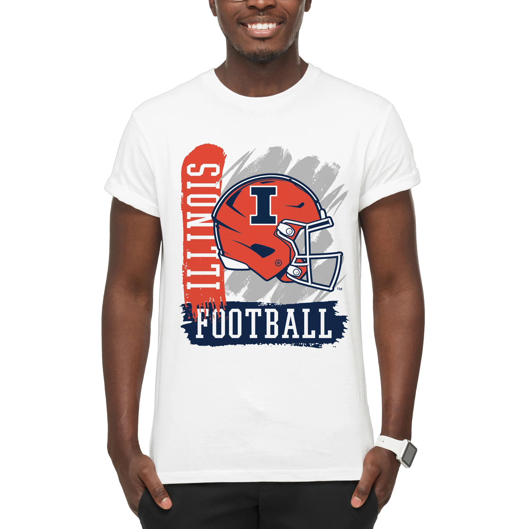 Illinois 90s Big Print T-Shirt - White - Image 3