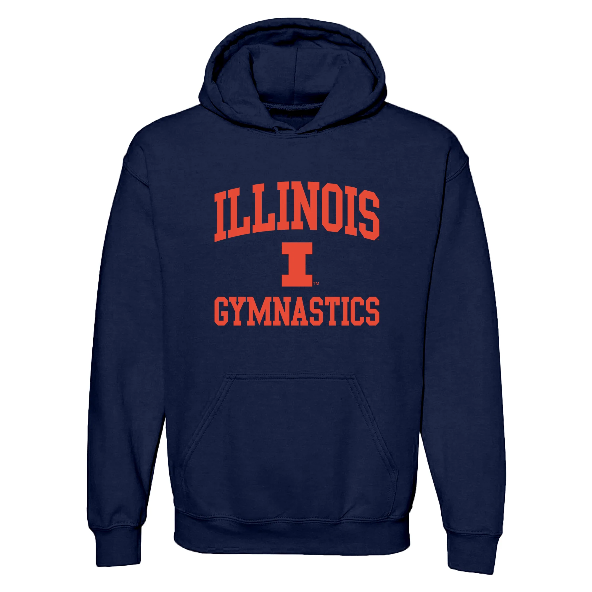 Illinois Arch Logo Gymnastics Hoodie - Navy