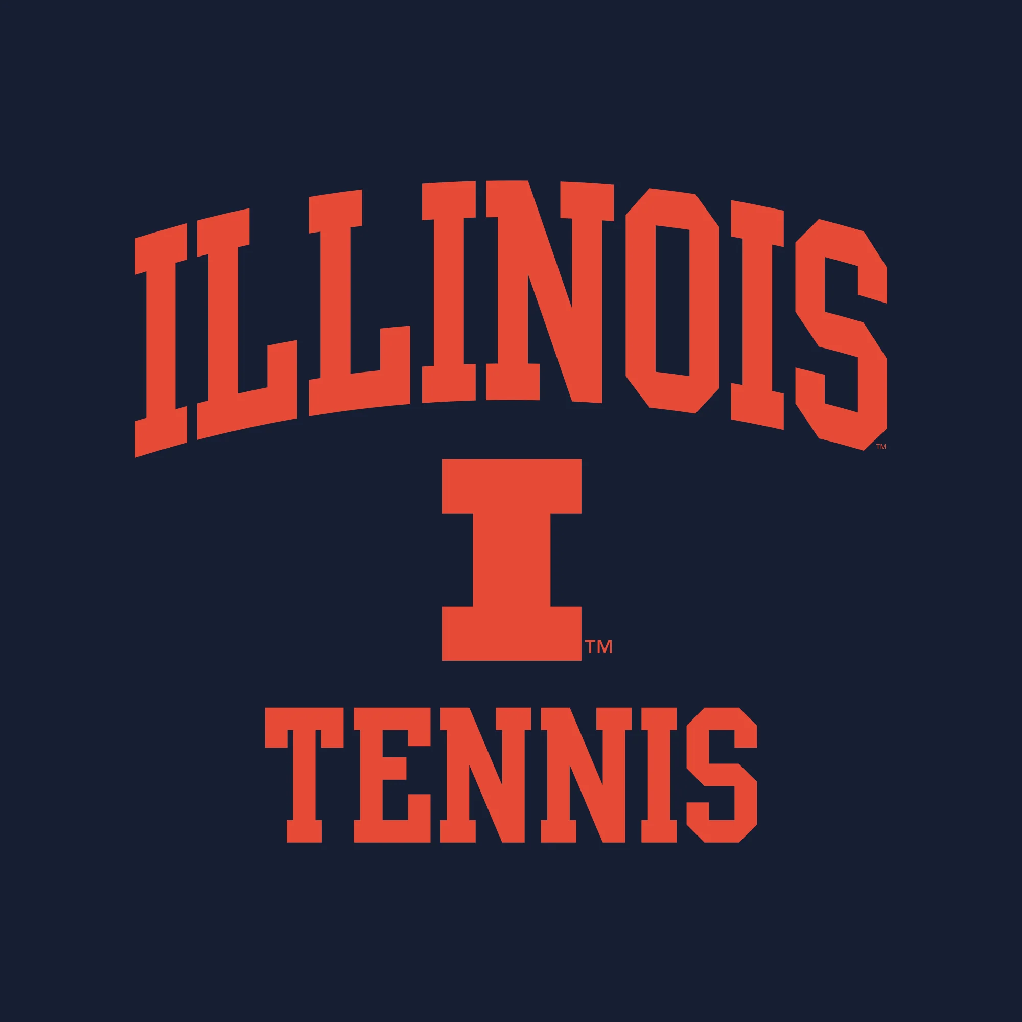 Illinois Arch Logo Tennis Long Sleeve - Navy - Image 2