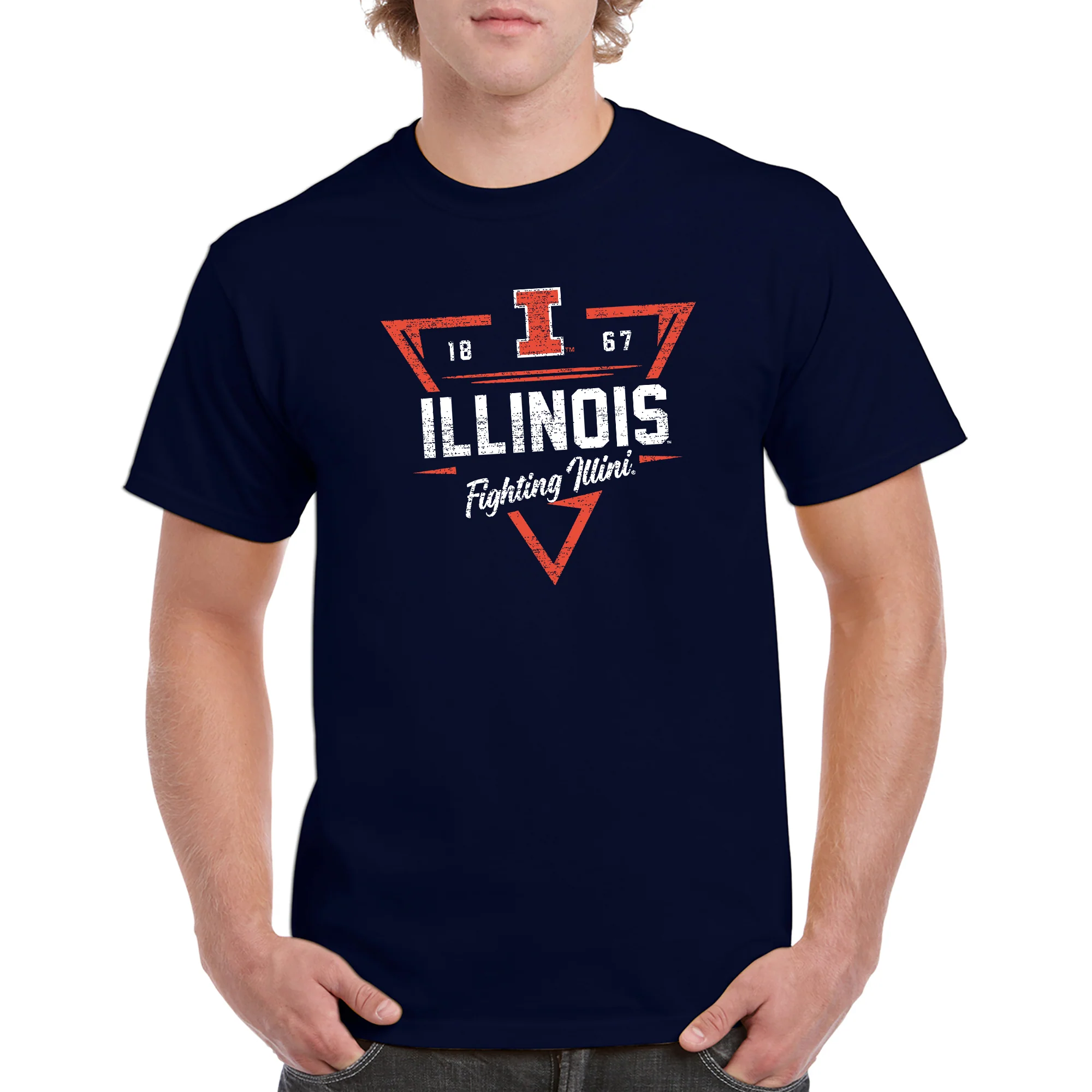 Illinois Arrow Dynamic T-Shirt - Navy - Image 3