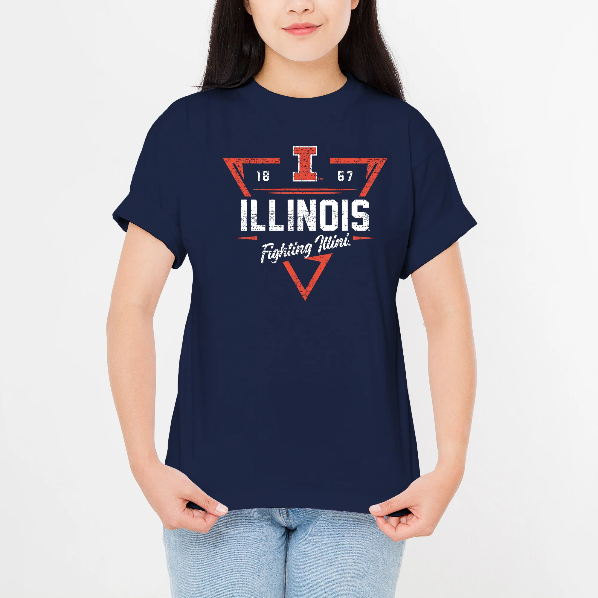 Illinois Arrow Dynamic T-Shirt - Navy - Image 4
