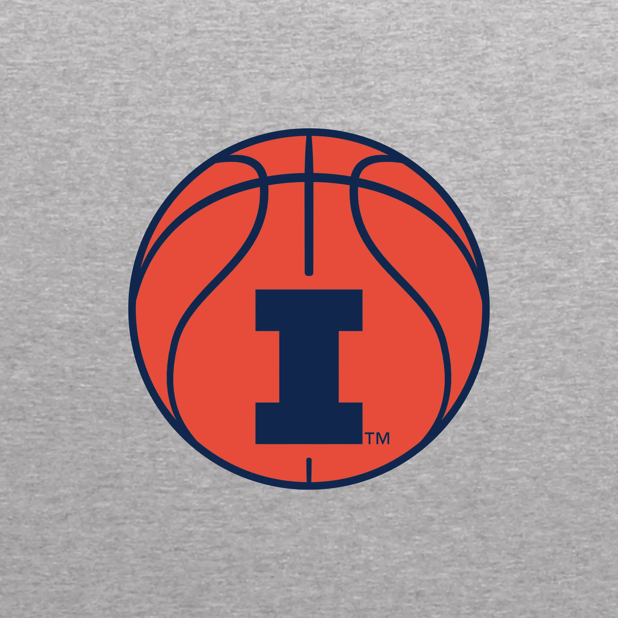Illinois Basketball Outline LC EMB BTB Quarter Zip Sweatshirt - Oxford - Image 2