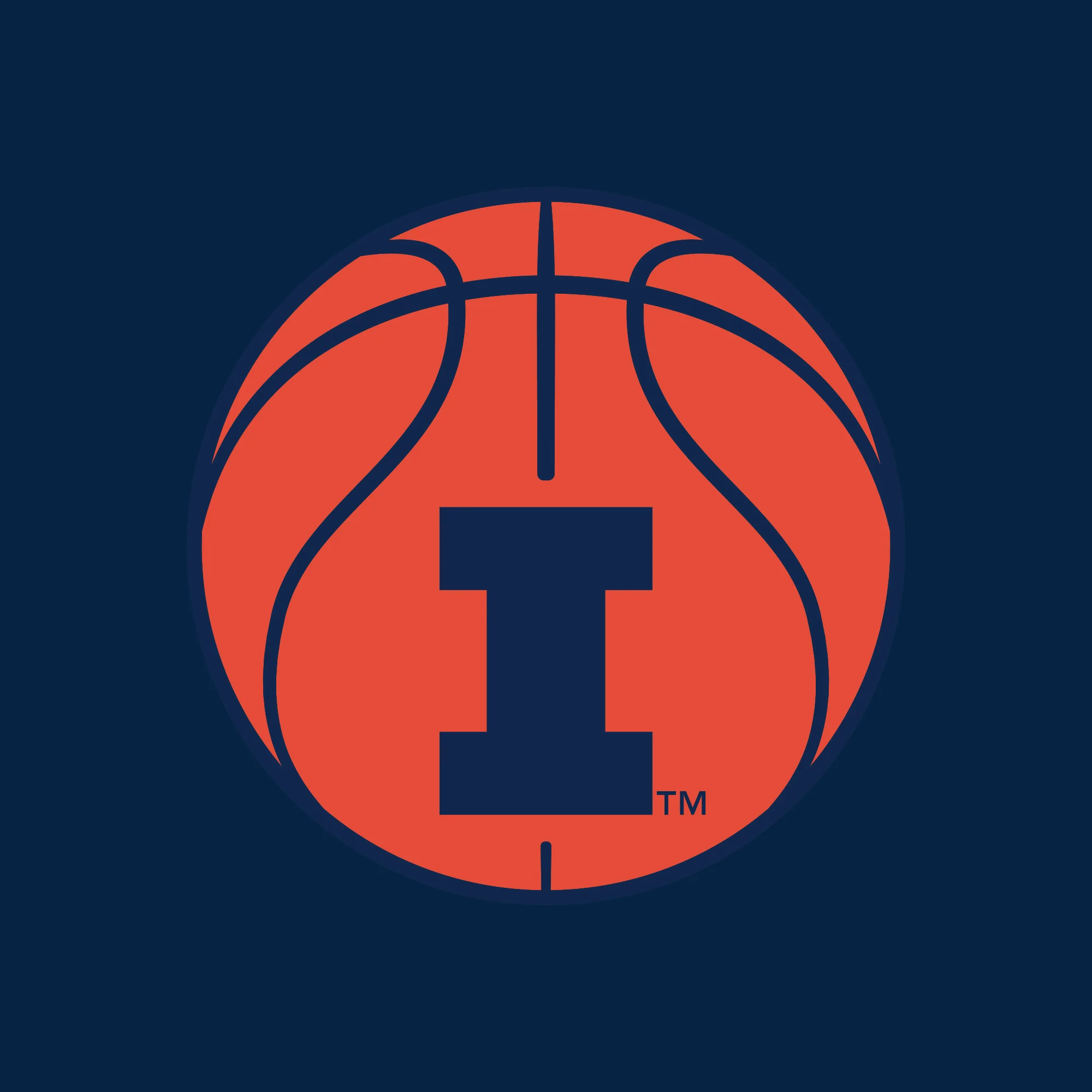 Illinois Basketball Outline LC EMB Polo - Navy - Image 2