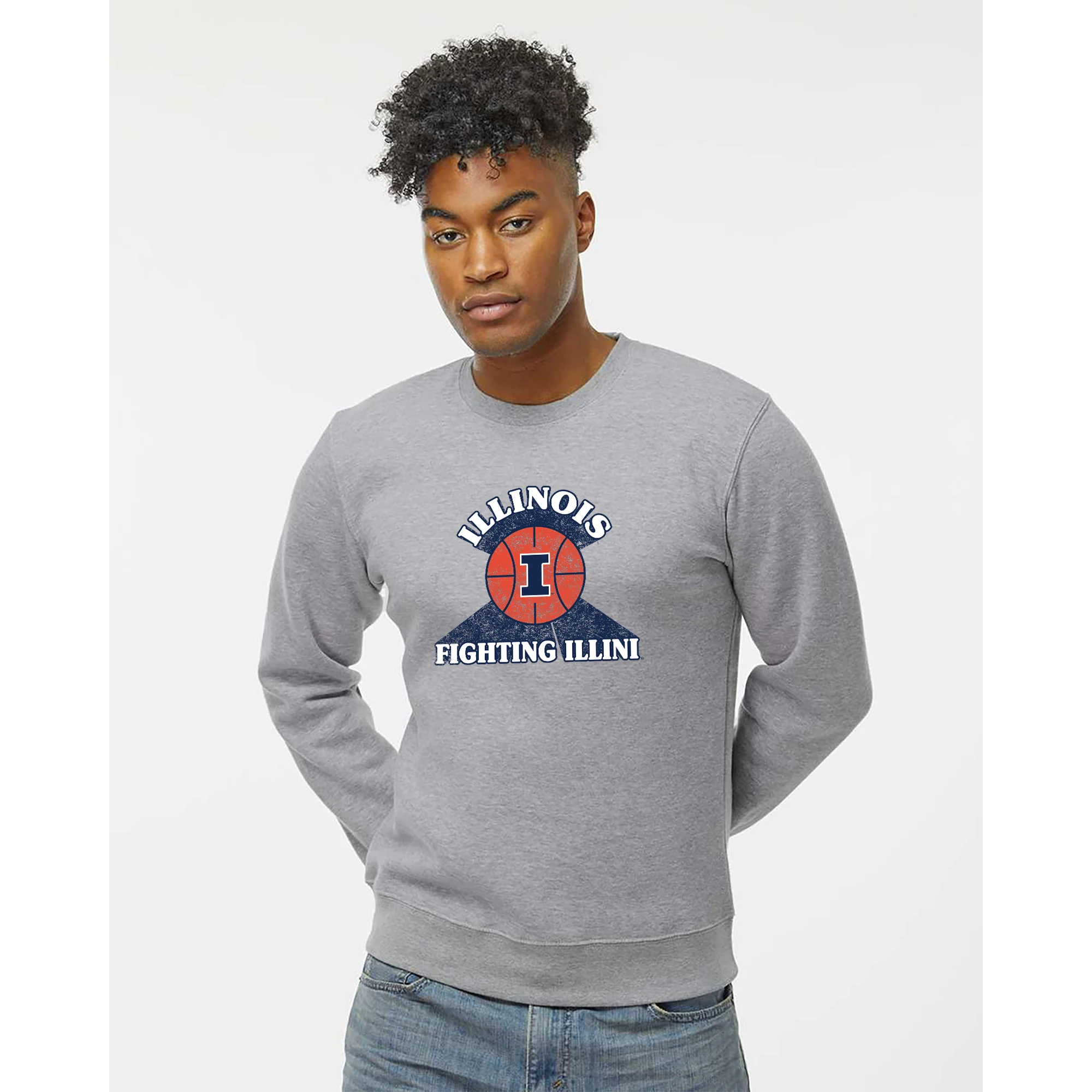 Illinois Basketball Shootout JA BTB Crewneck - Oxford - Image 3