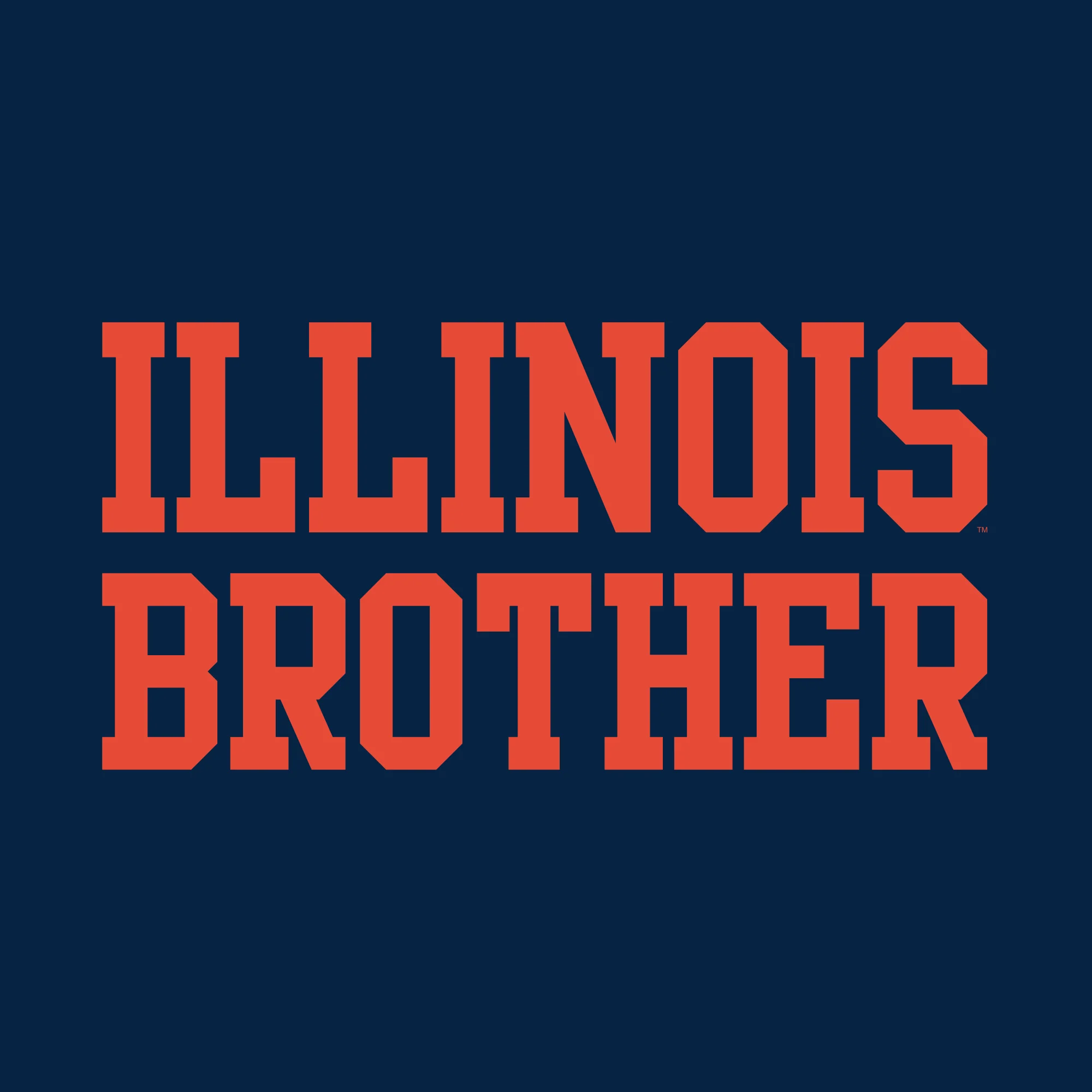 Illinois Fighting Illini Basic Block Brother T Shirt - Navy - Image 2