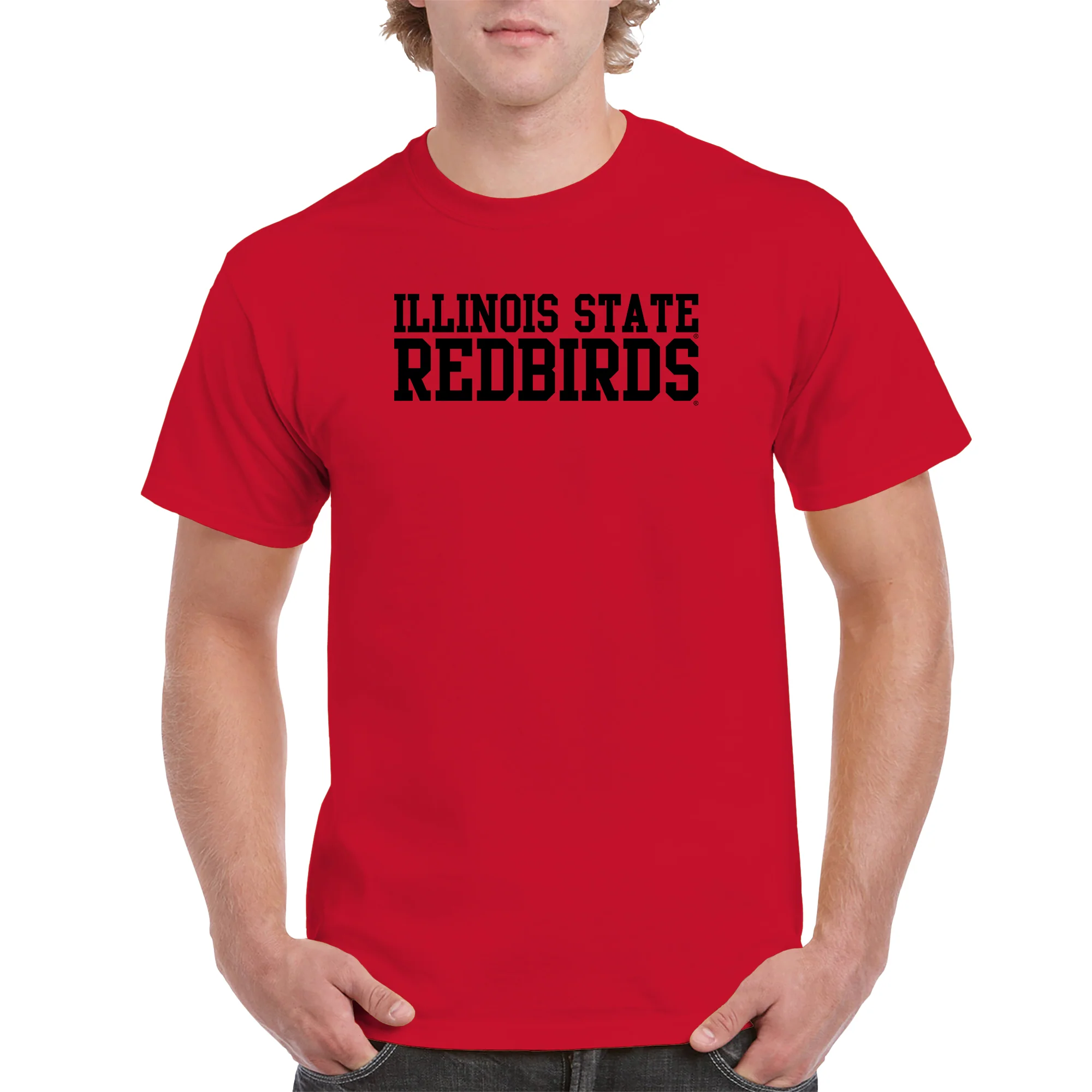 Illinois State Redbirds Basic Block T-Shirt - Red - Image 3
