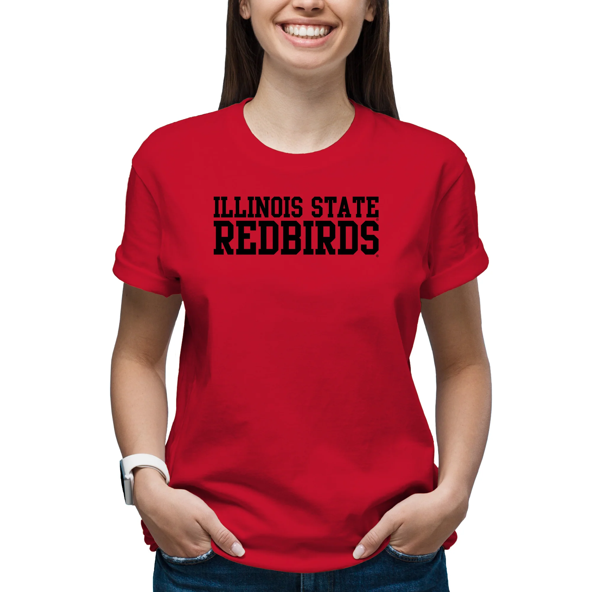 Illinois State Redbirds Basic Block T-Shirt - Red - Image 4