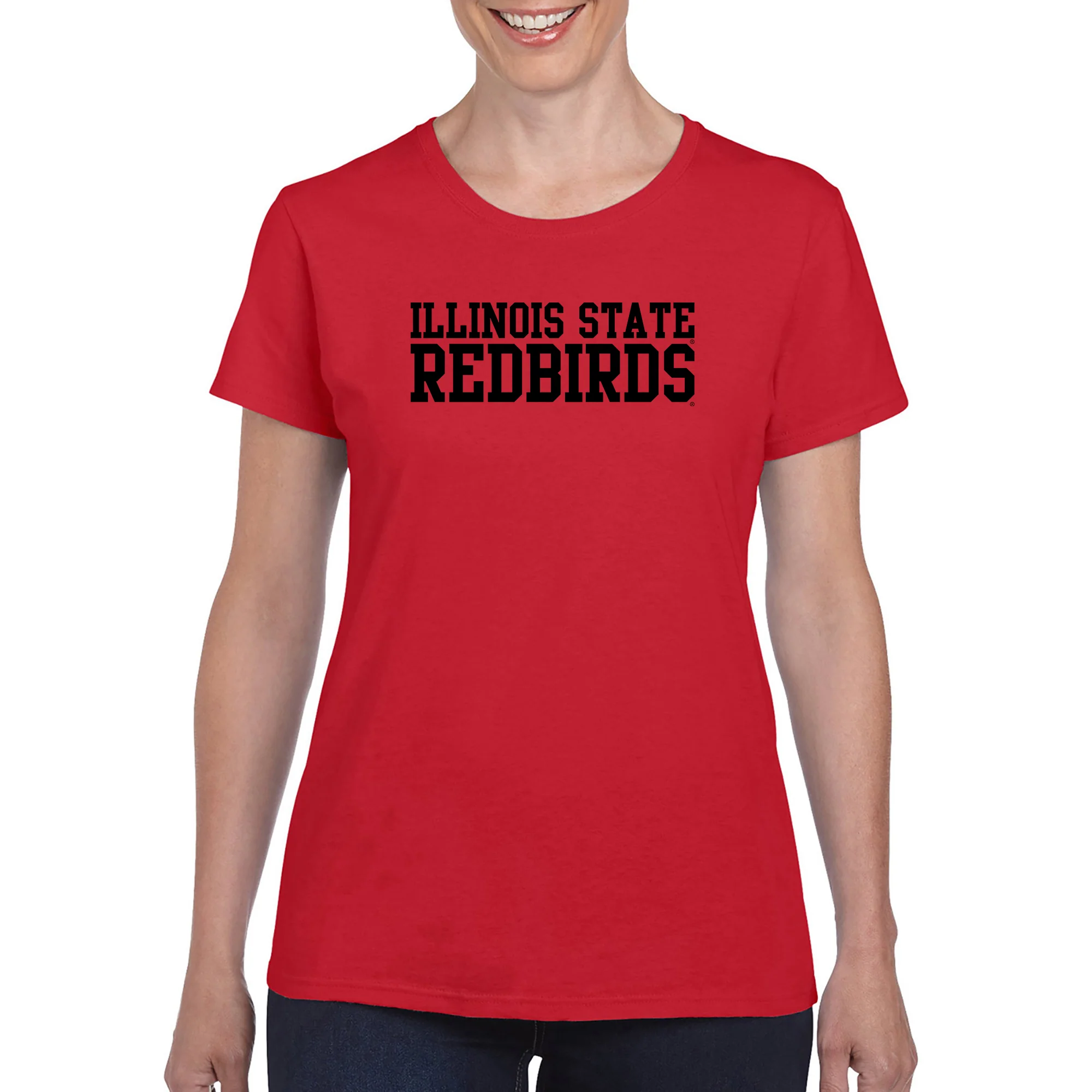 Illinois State Redbirds Basic Block Women's T-Shirt - Red - Image 3