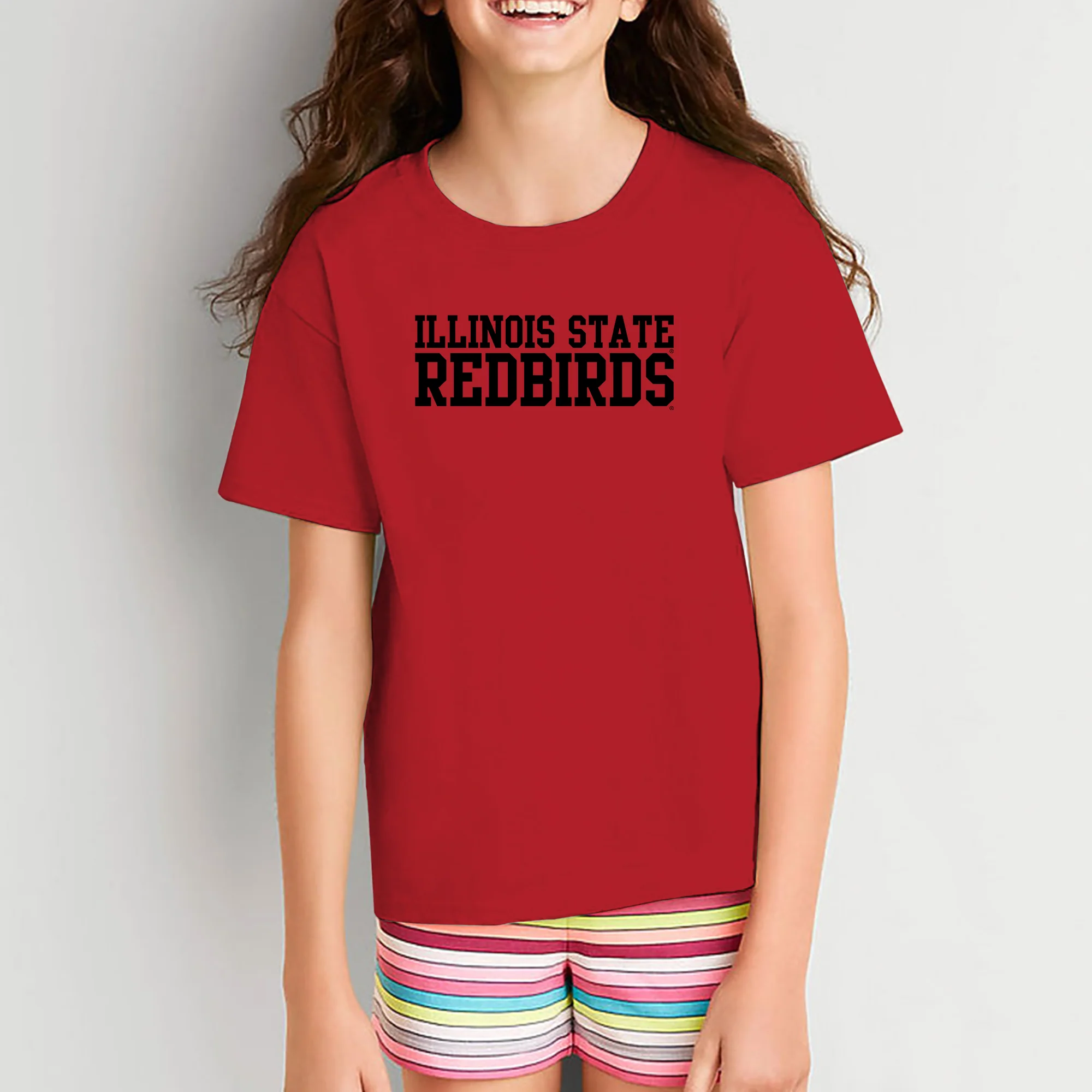 Illinois State Redbirds Basic Block Youth T-Shirt - Red - Image 4
