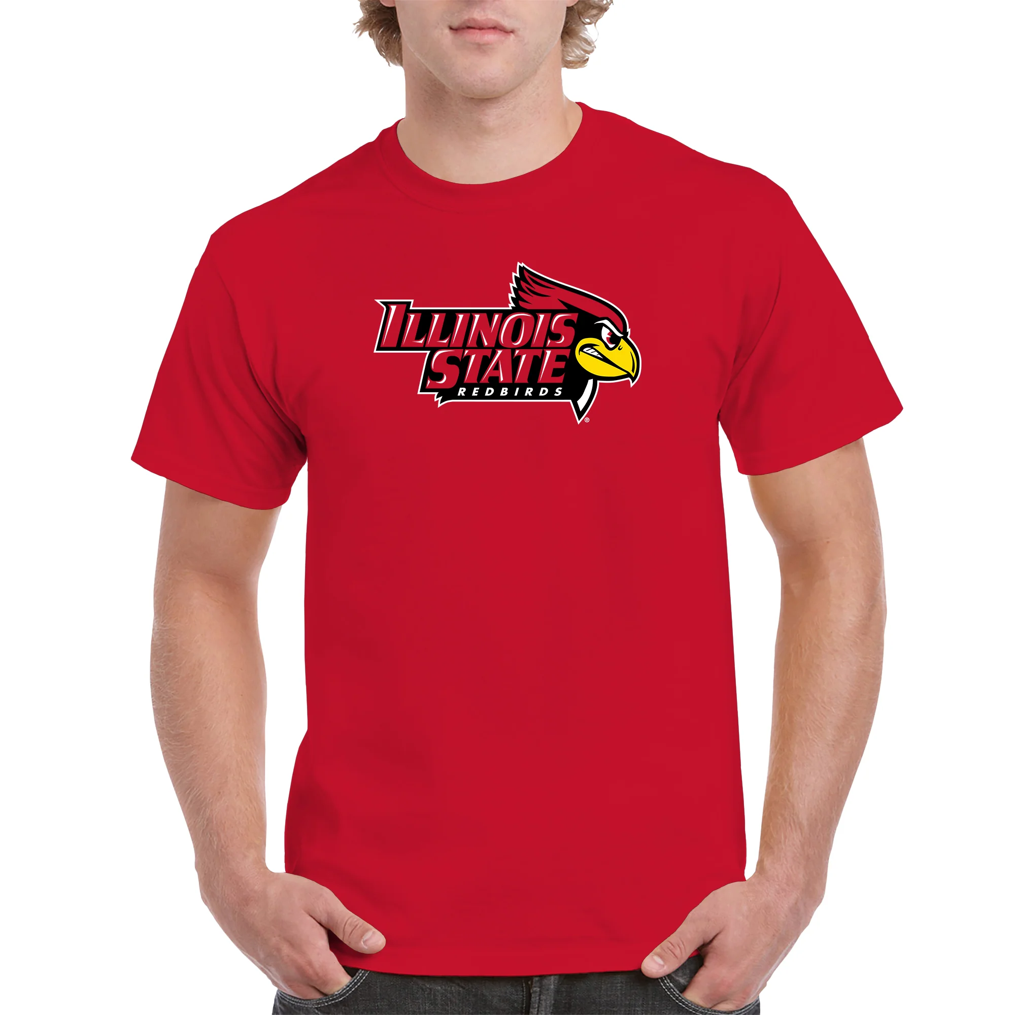 Illinois State Redbirds Primary Logo T-Shirt - Red - Image 3