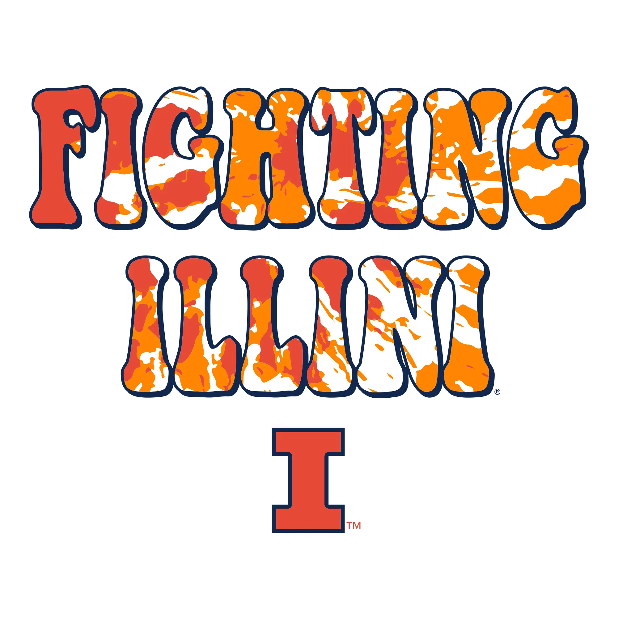 Illinois Tie Dye Type Long Sleeve - White - Image 2