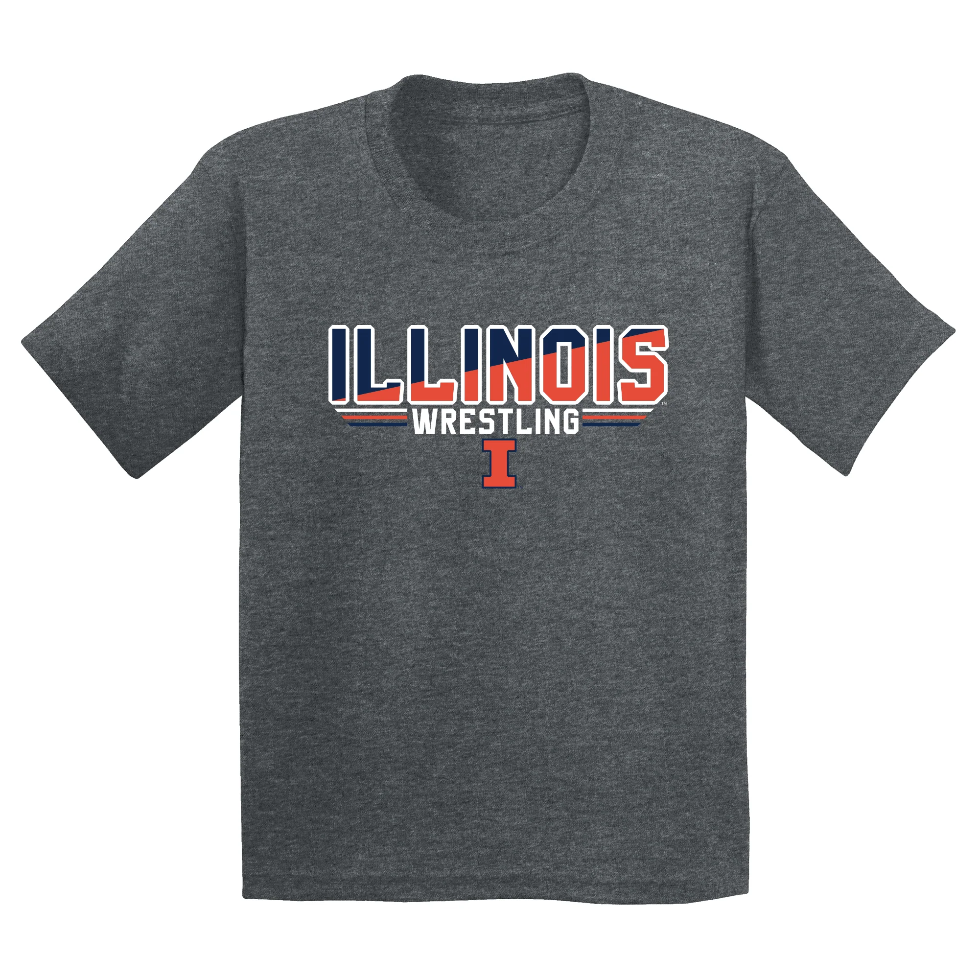 Illinois Wrestling Top Flight Youth T-Shirt - Dark Heather