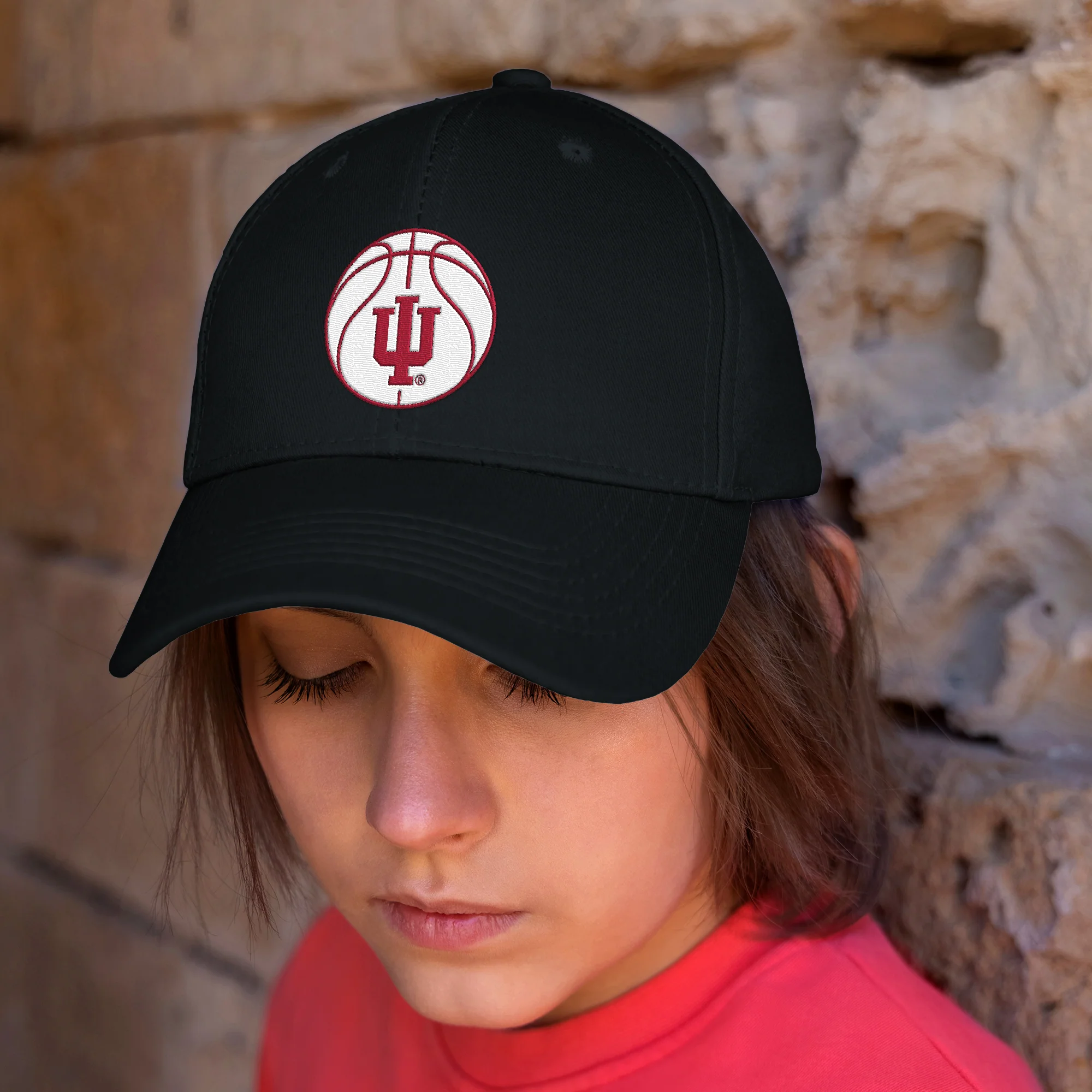 Indiana Basketball Outline EMB Dad Hat - Image 4