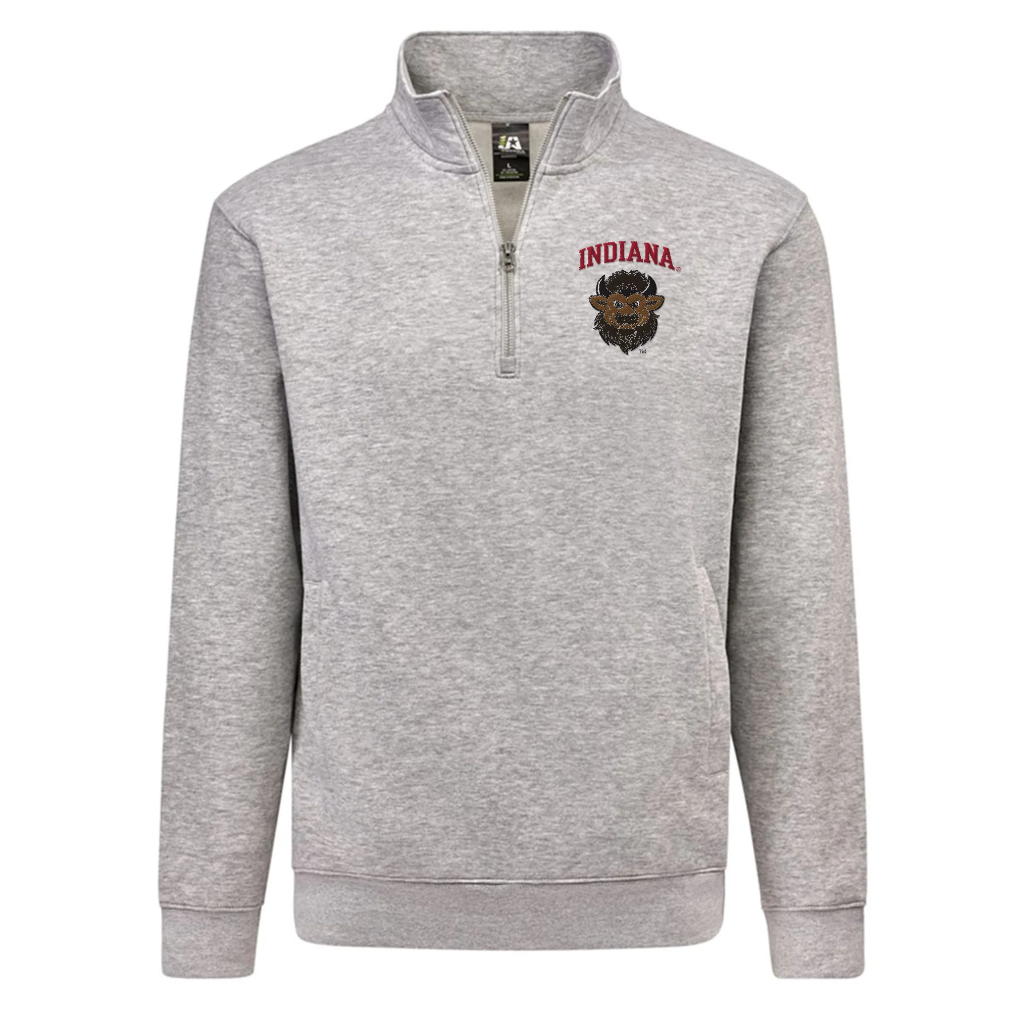 Indiana Bison Head LC EMB JA BTB 1/4-Zip Sweatshirt - Image 2