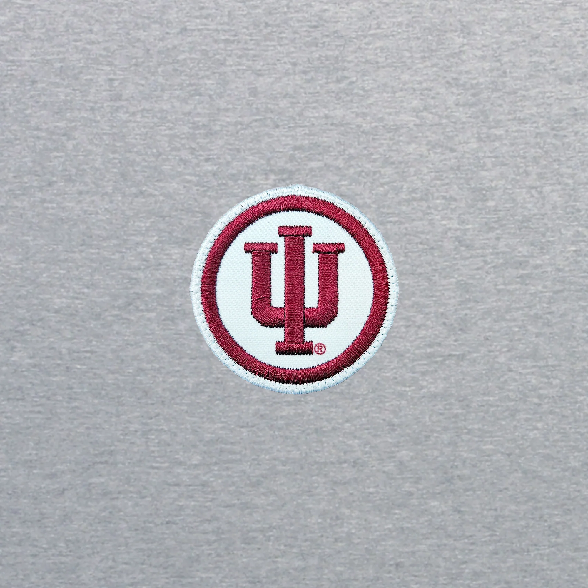 Indiana Circle Logo Patch 1/4 Zip Sweatshirt - Athletic Heather - Image 2