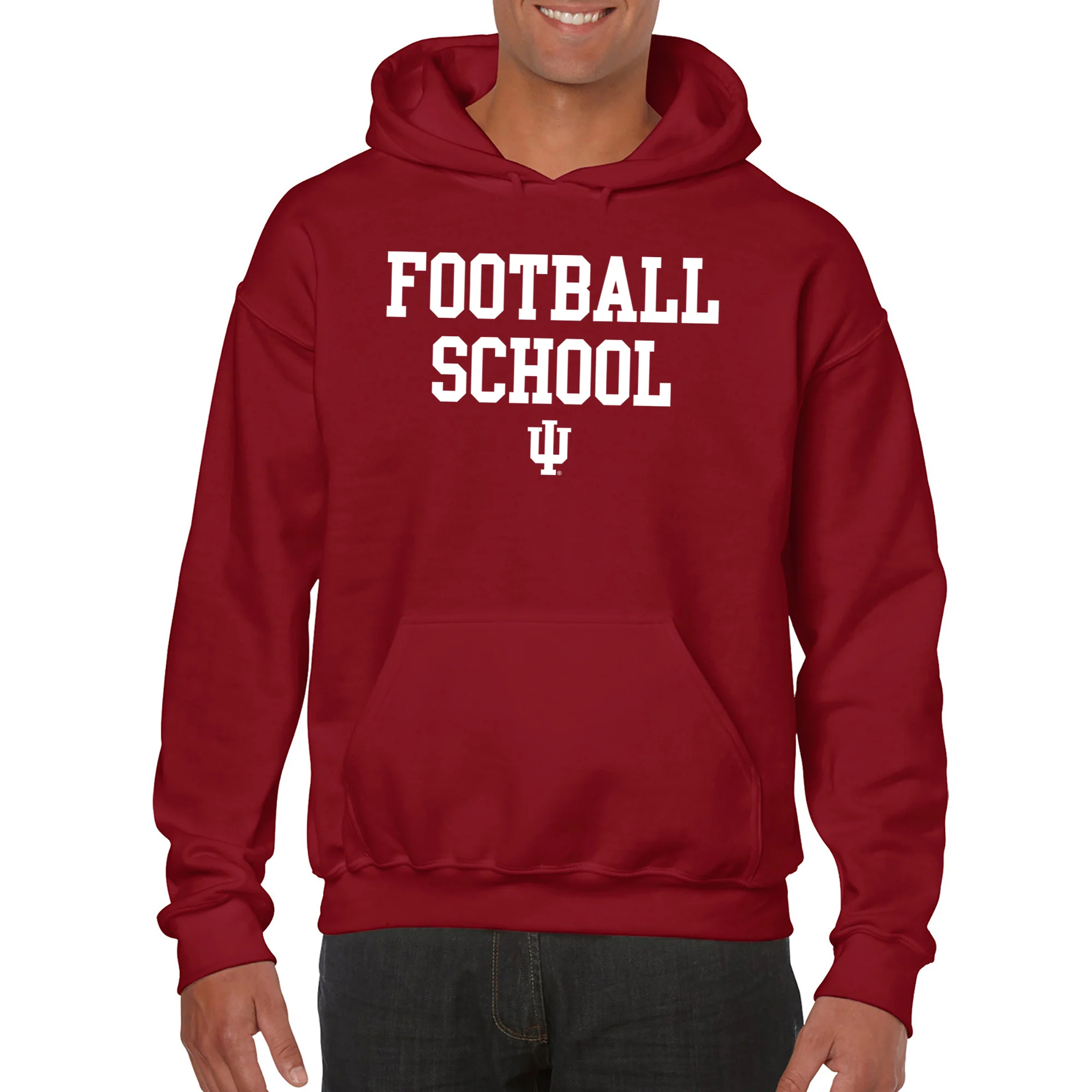 Indiana Football School Hoodie - Cardinal - Image 3