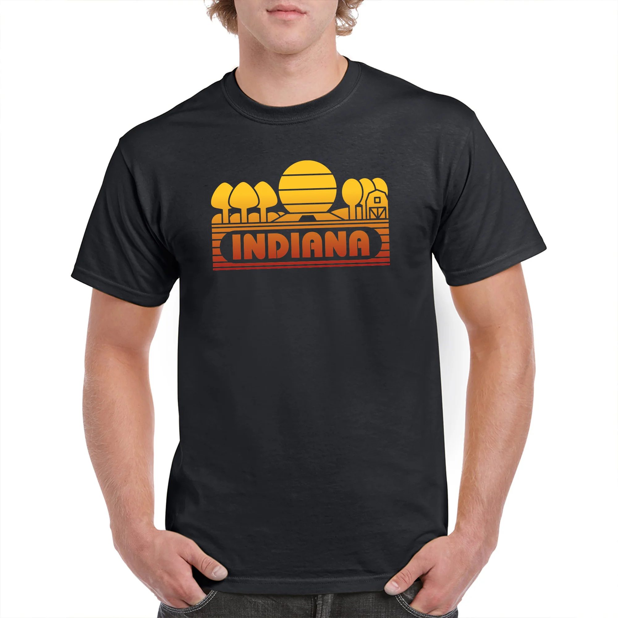 Indiana Groovy Sunset T-Shirt - Black - Image 3