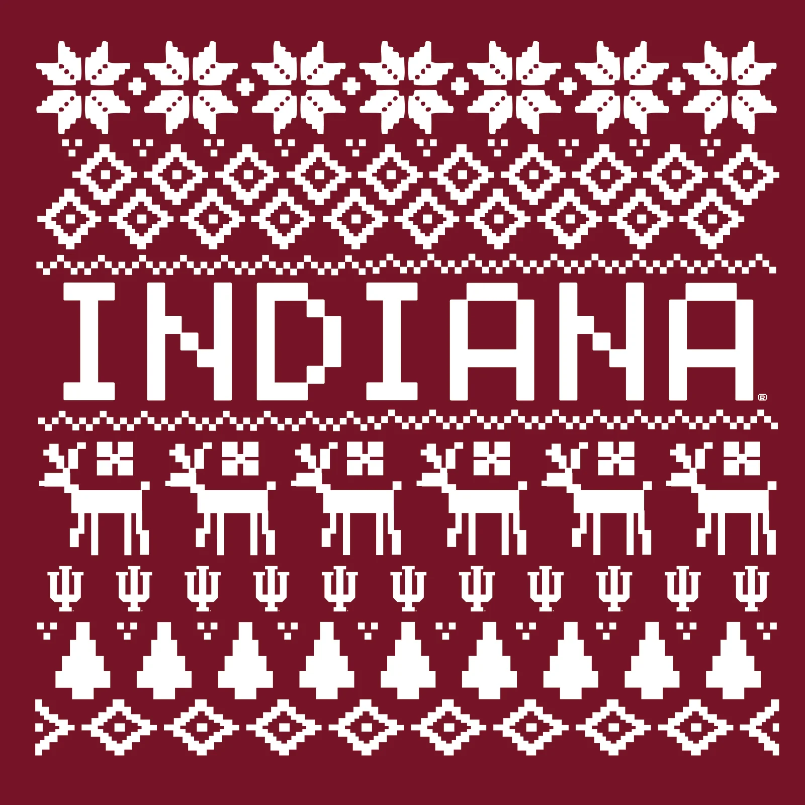 Indiana Holiday Sweater Tee - Cardinal - Image 2