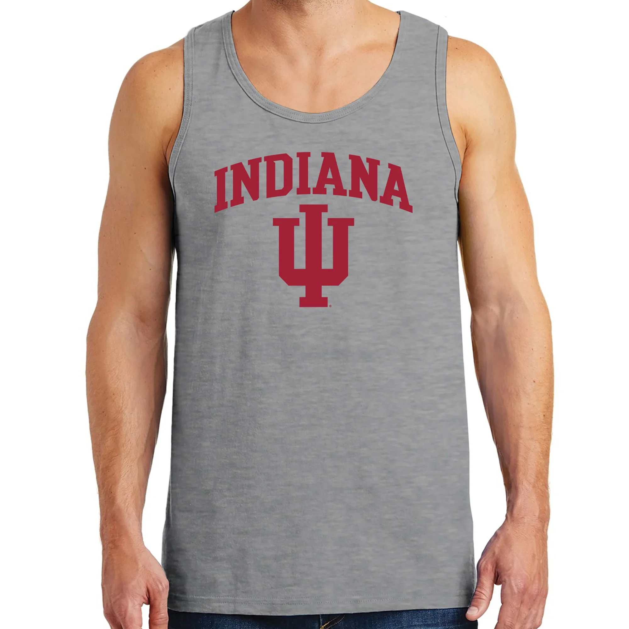 Indiana Hoosiers Arch Logo Tank Top - Sport Grey - Image 3