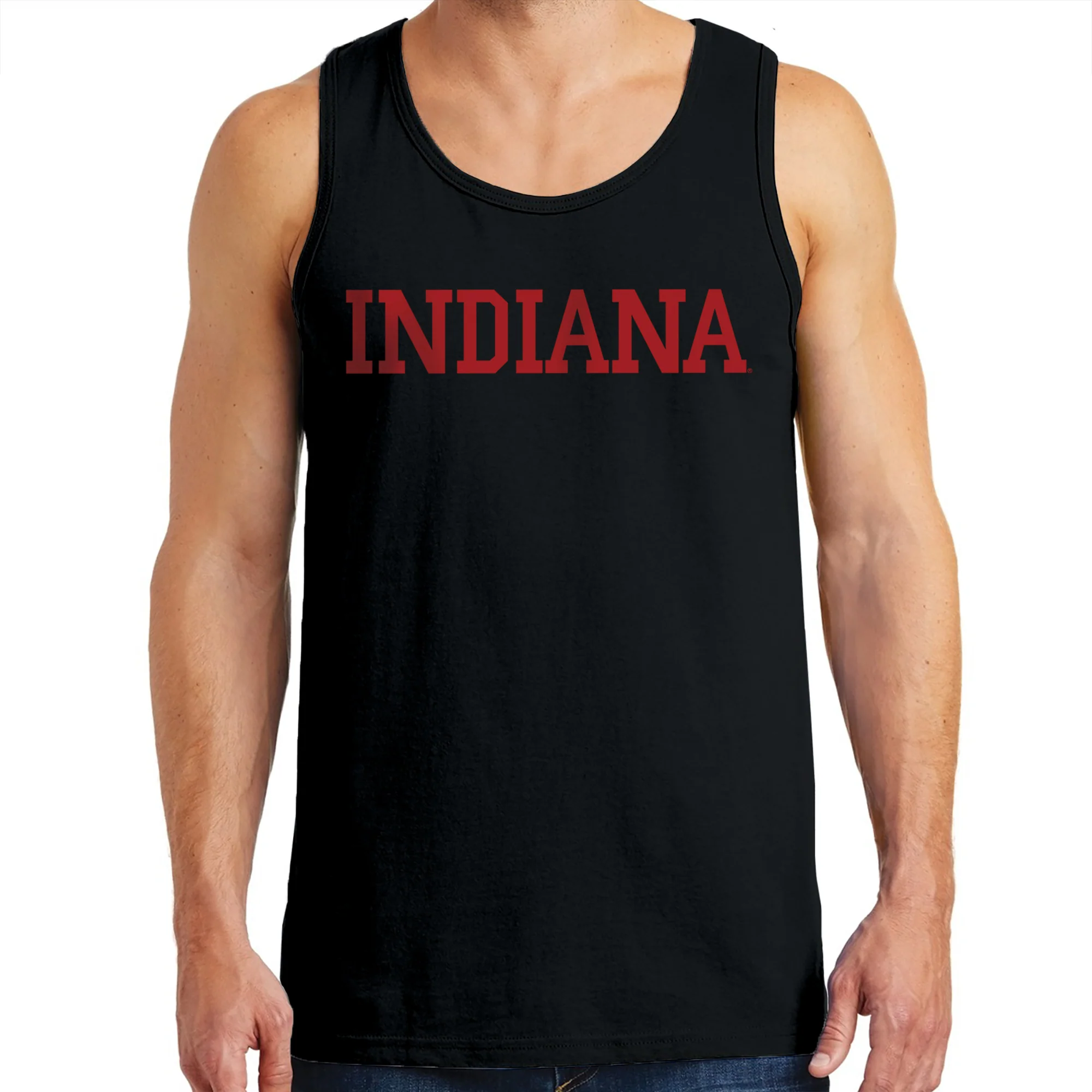 Indiana Hoosiers Basic Block Tank Top - Black - Image 3