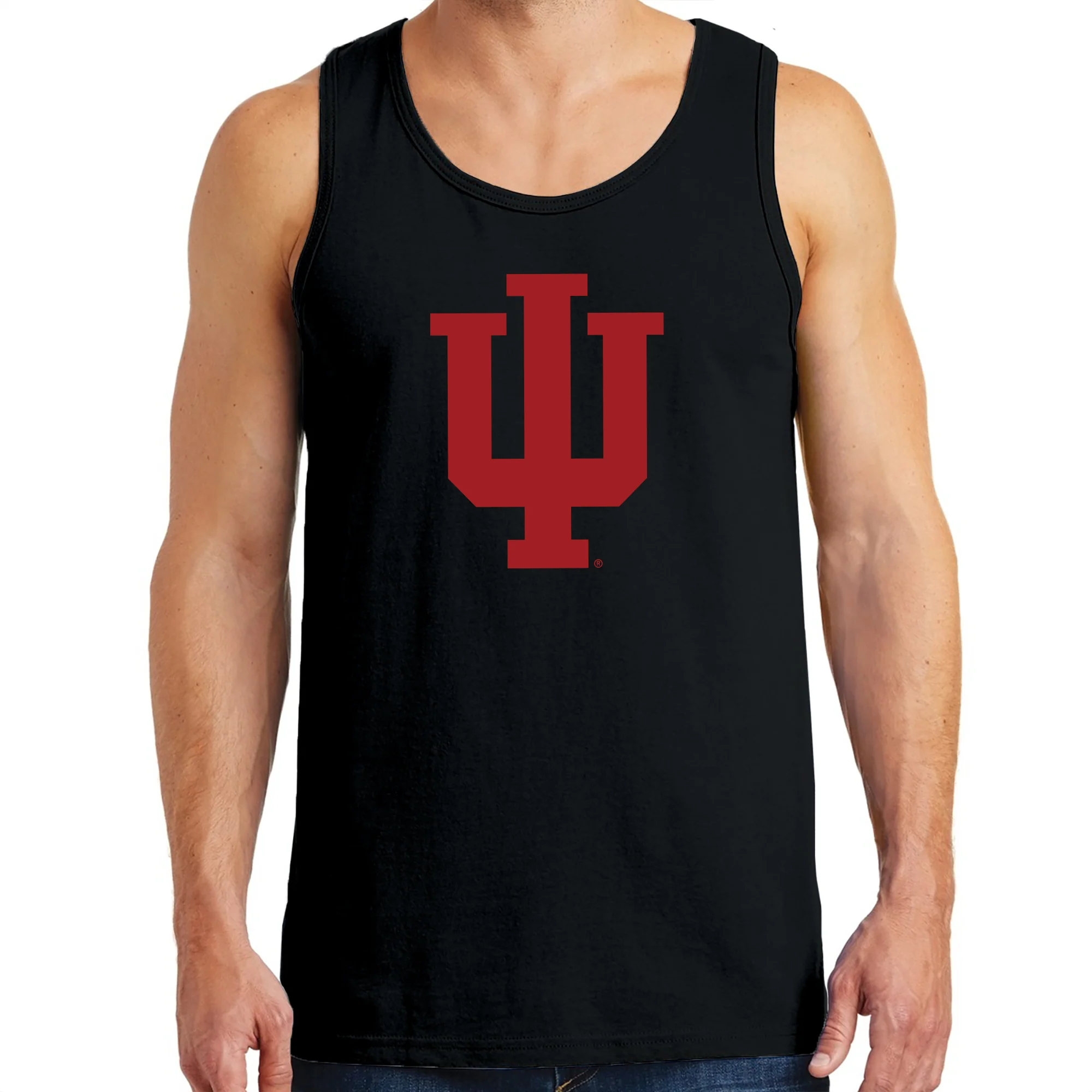 Indiana Hoosiers Primary Logo Tank Top - Black - Image 3