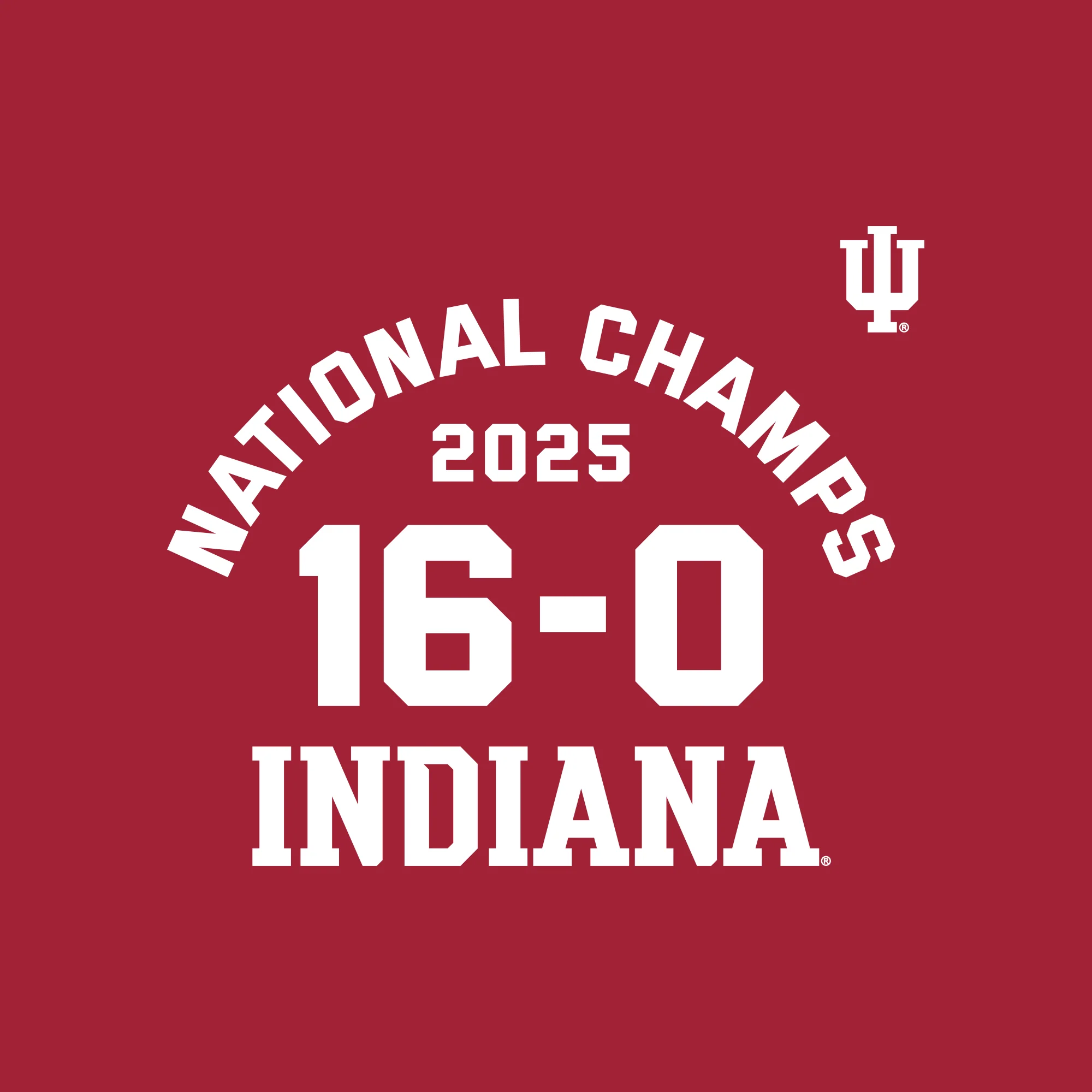 Indiana National Champions 2025 16-0 T-Shirt - Image 3