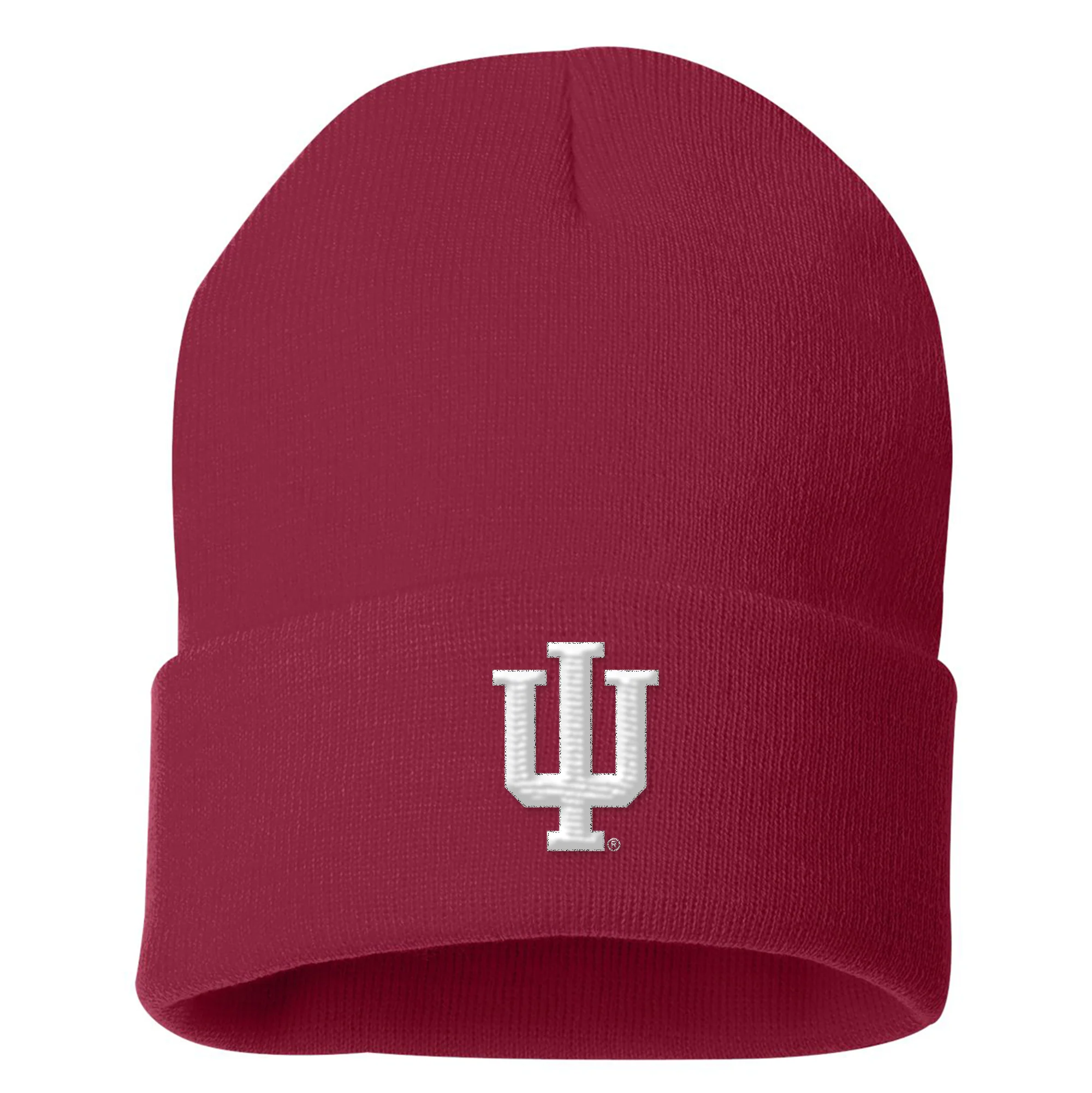Indiana Primary Logo Solid Knit Cuffed Beanie