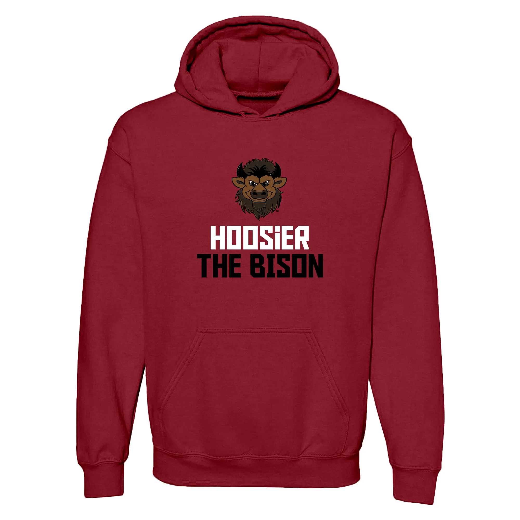 Indiana Squared Off Bison Hoodie - Cardinal