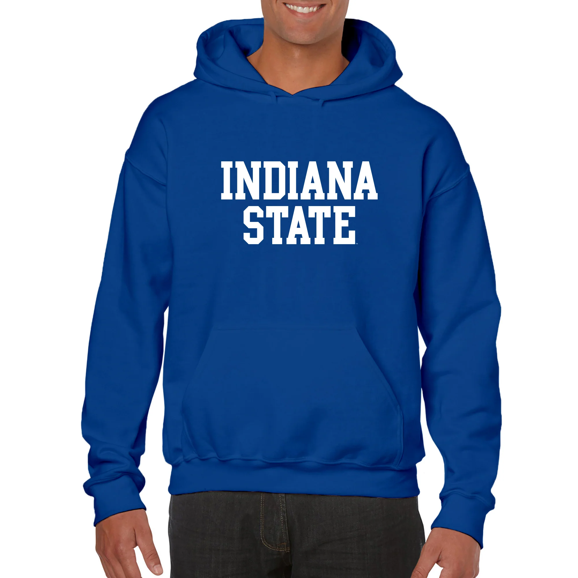 Indiana State University Sycamores Basic Block Hoodie - Royal - Image 3