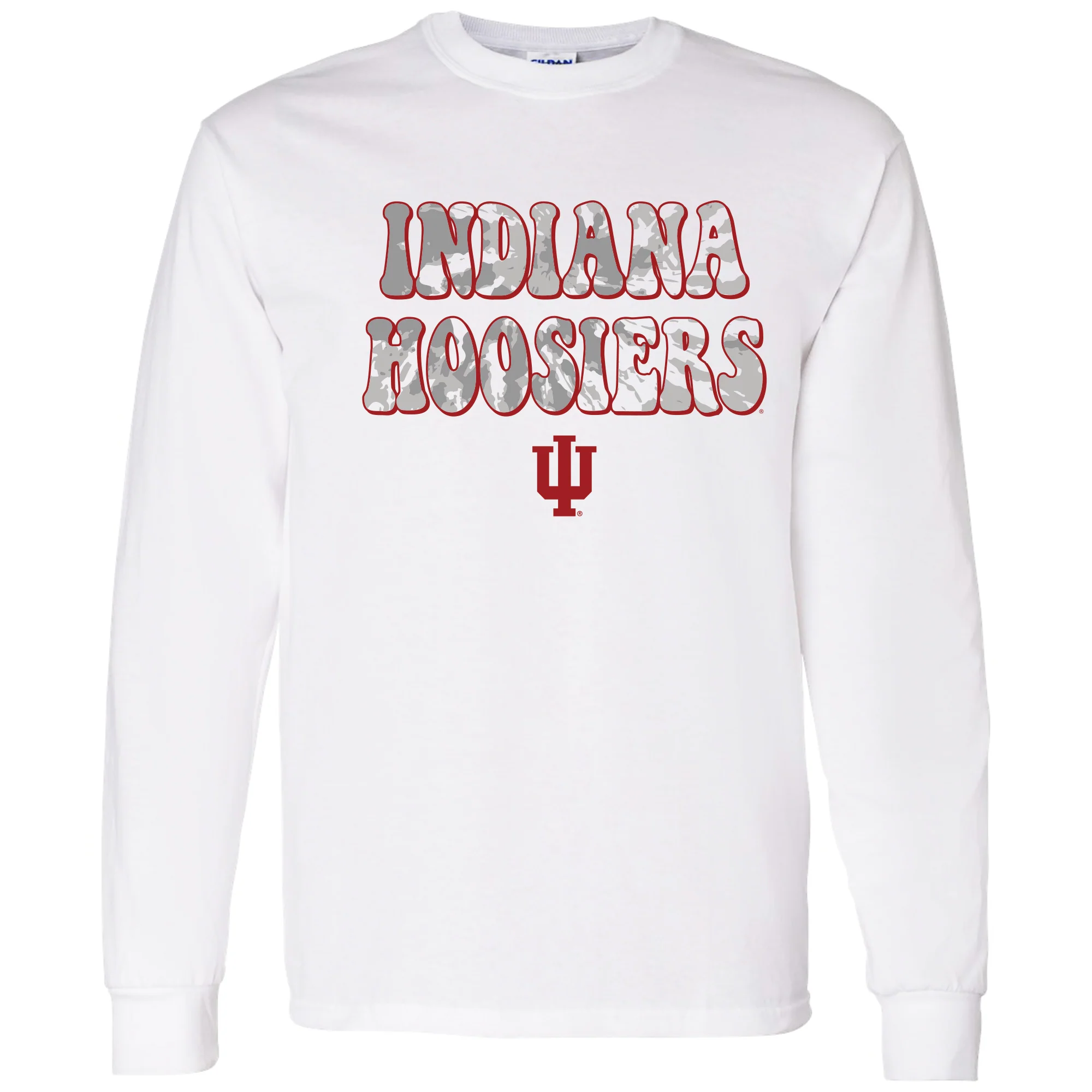 Indiana Tie Dye Type Long Sleeve - White
